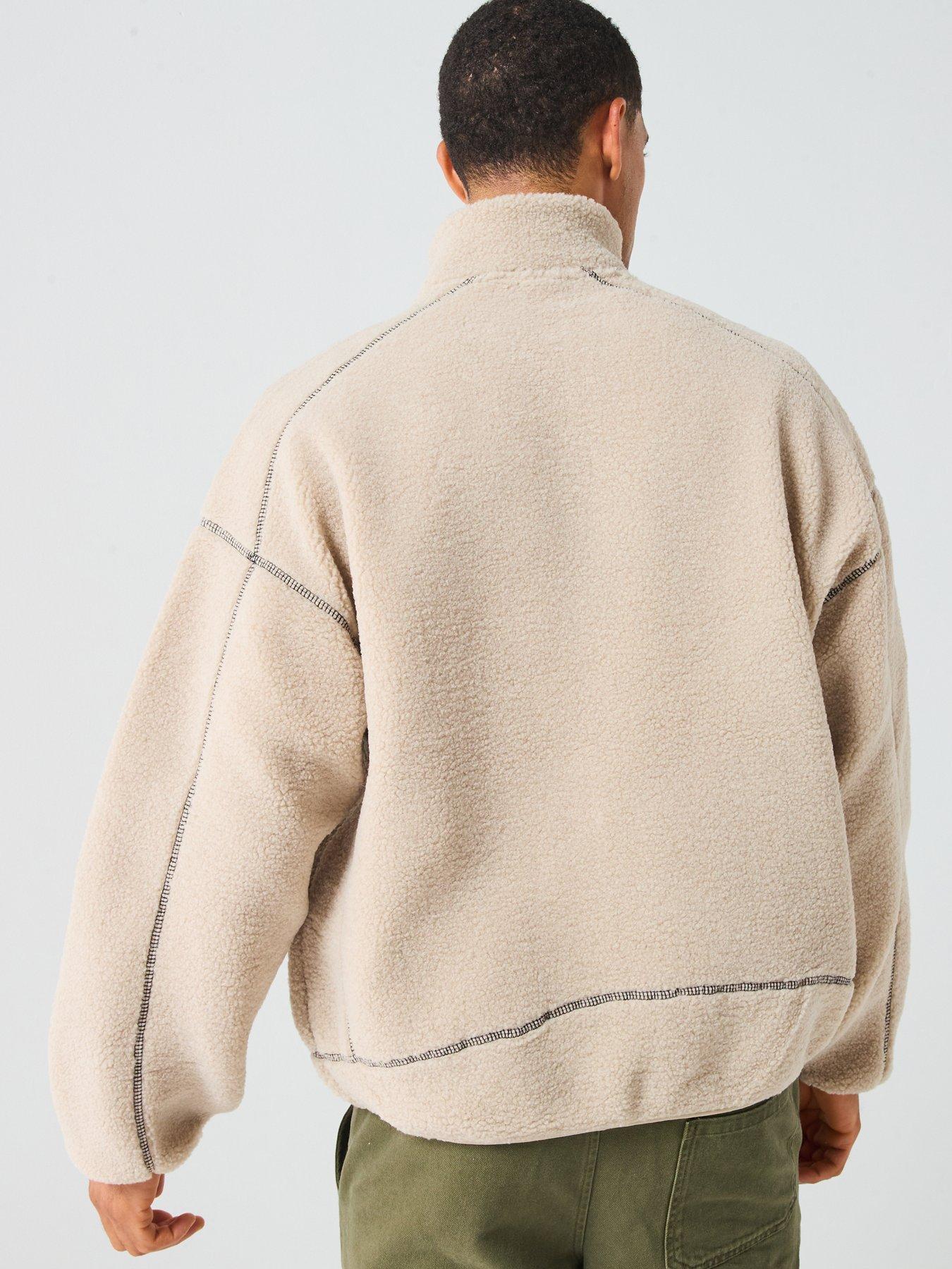 only-sons-fleece-long-sleeve-full-zip-jacket-beigestillFront