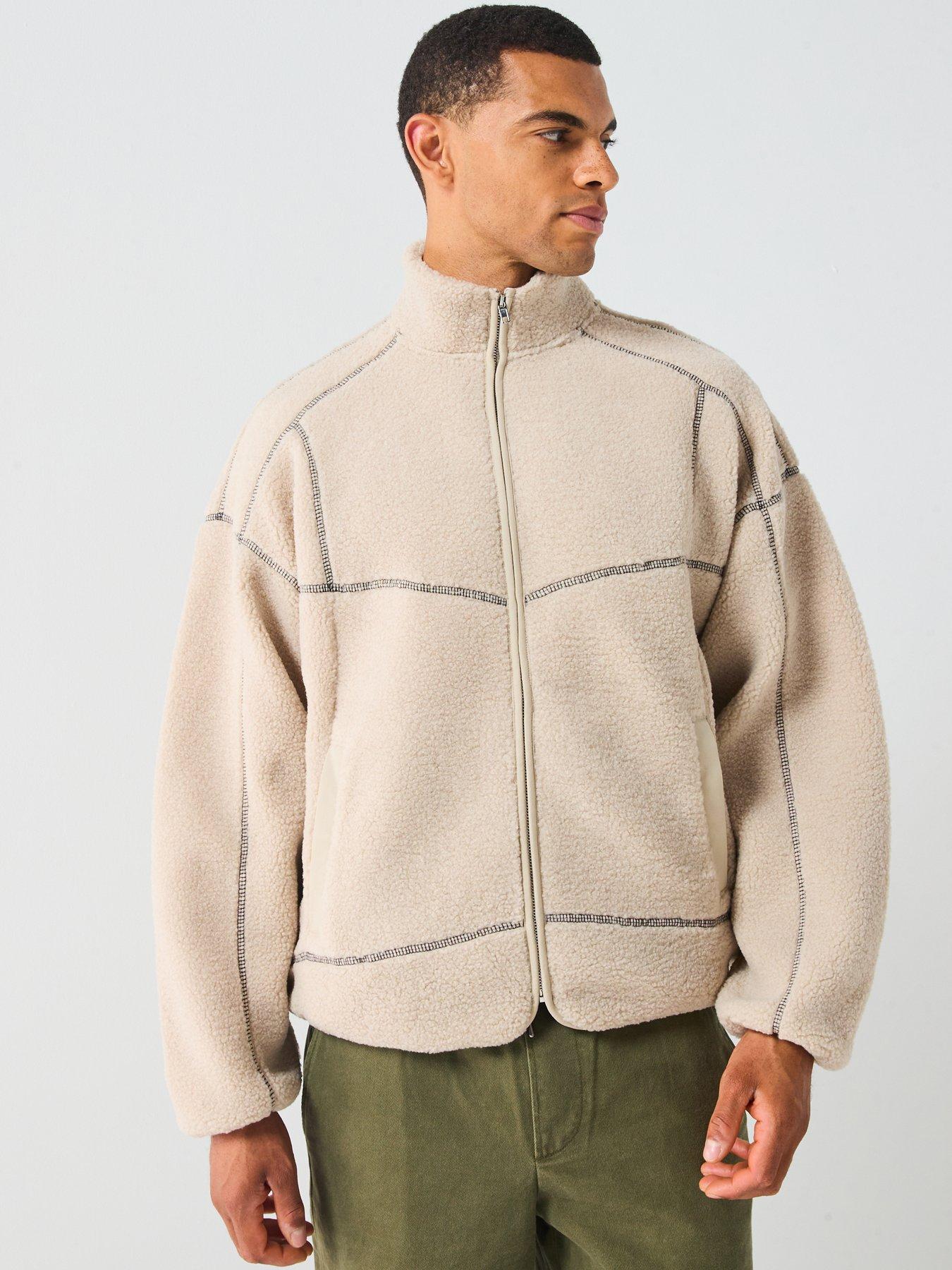 only-sons-fleece-long-sleeve-full-zip-jacket-beigedetail