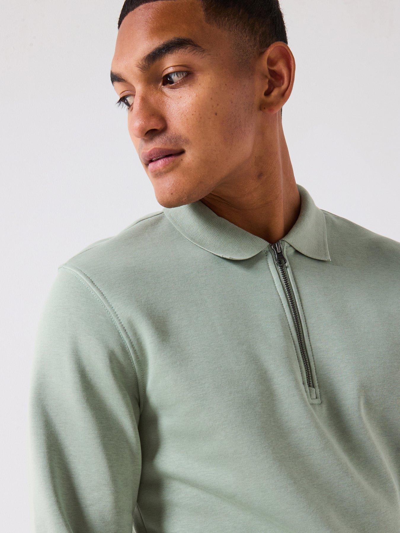 only-sons-abbot-long-sleeve-polo-shirt-green