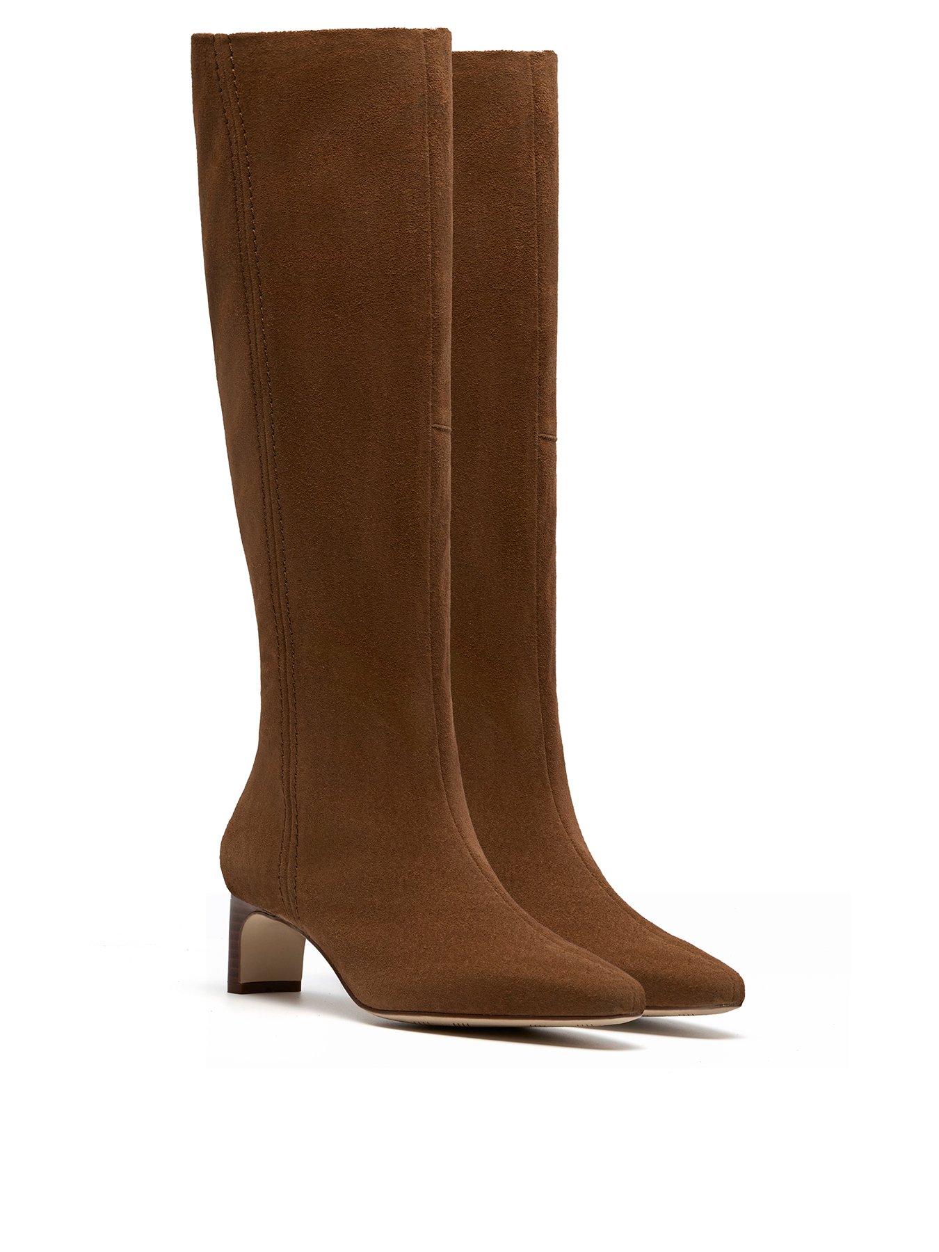 clarks-edina-tall-knee-boots-brownstillFront