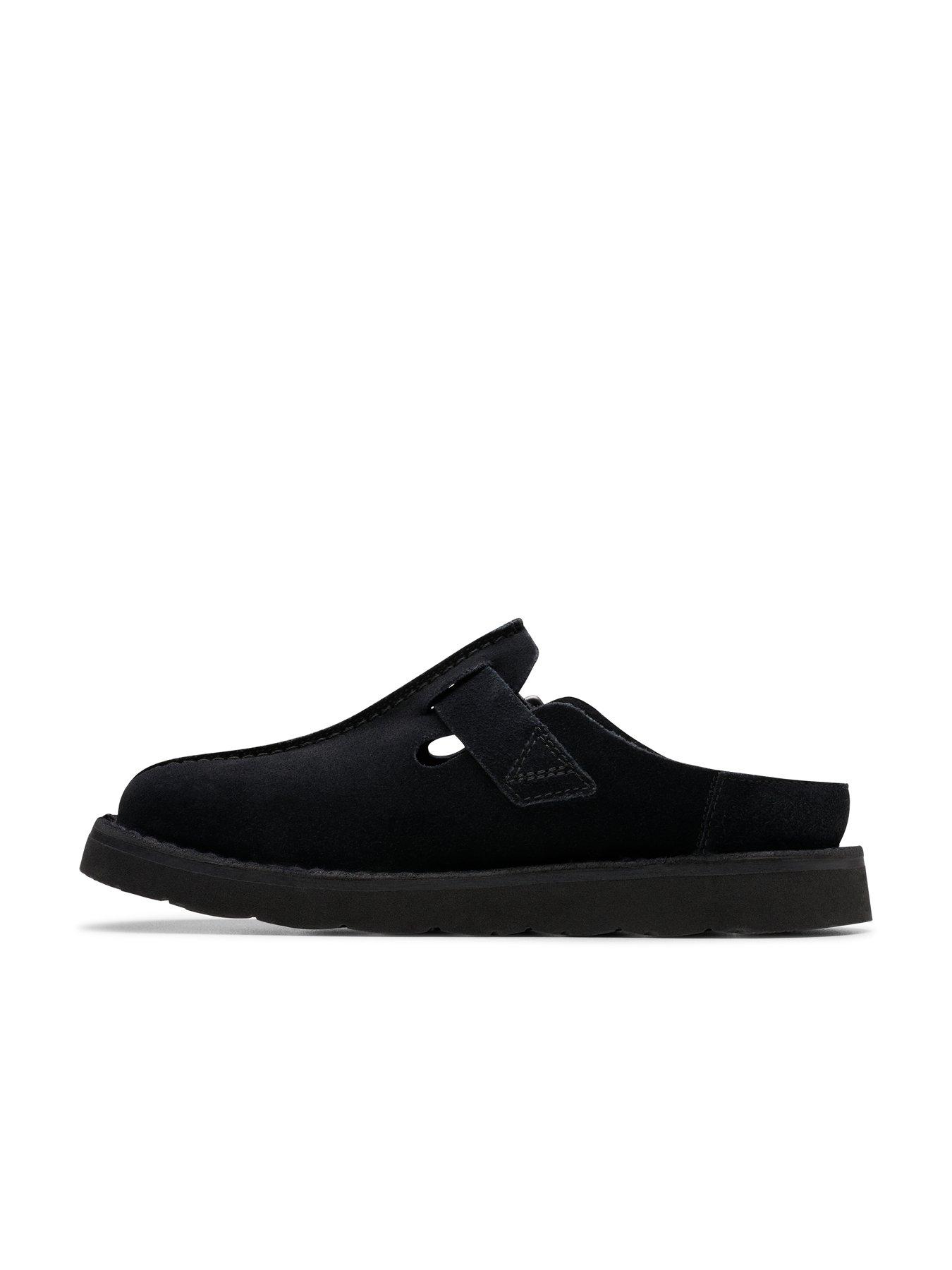 Image 6 of 6 of Clarks Solsbury Mule. Suede Shoes - Black