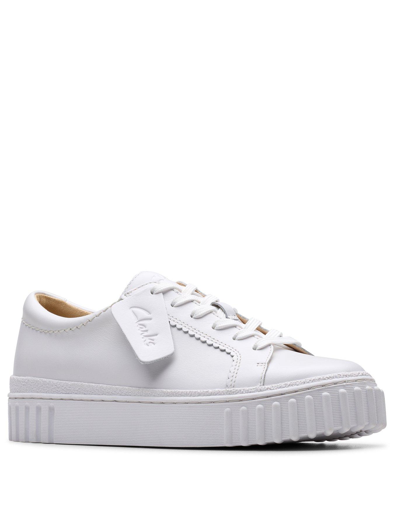 Image 2 of 6 of Clarks Wide Fit Mayhill Walk Trainers - White