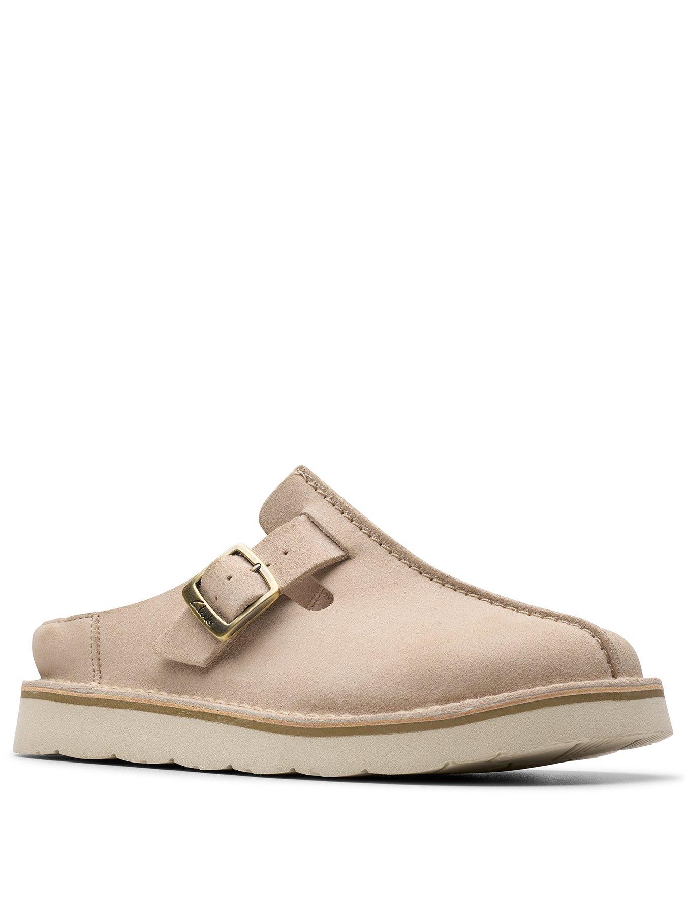 Image 2 of 6 of Clarks Solsbury Mule. Suede Shoes - Beige