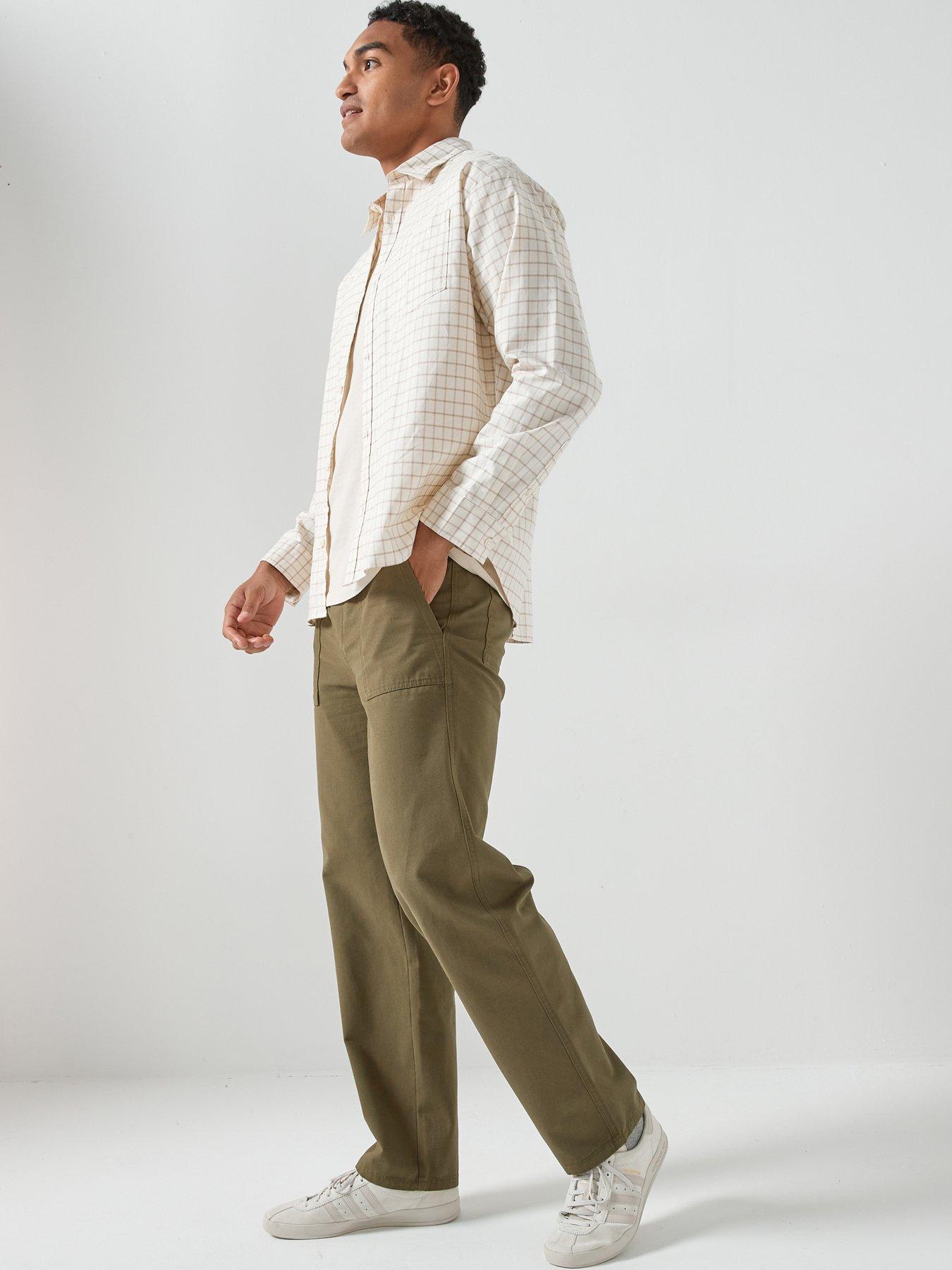 only-sons-sinus-loose-fit-casual-trousers-dark-khakiback