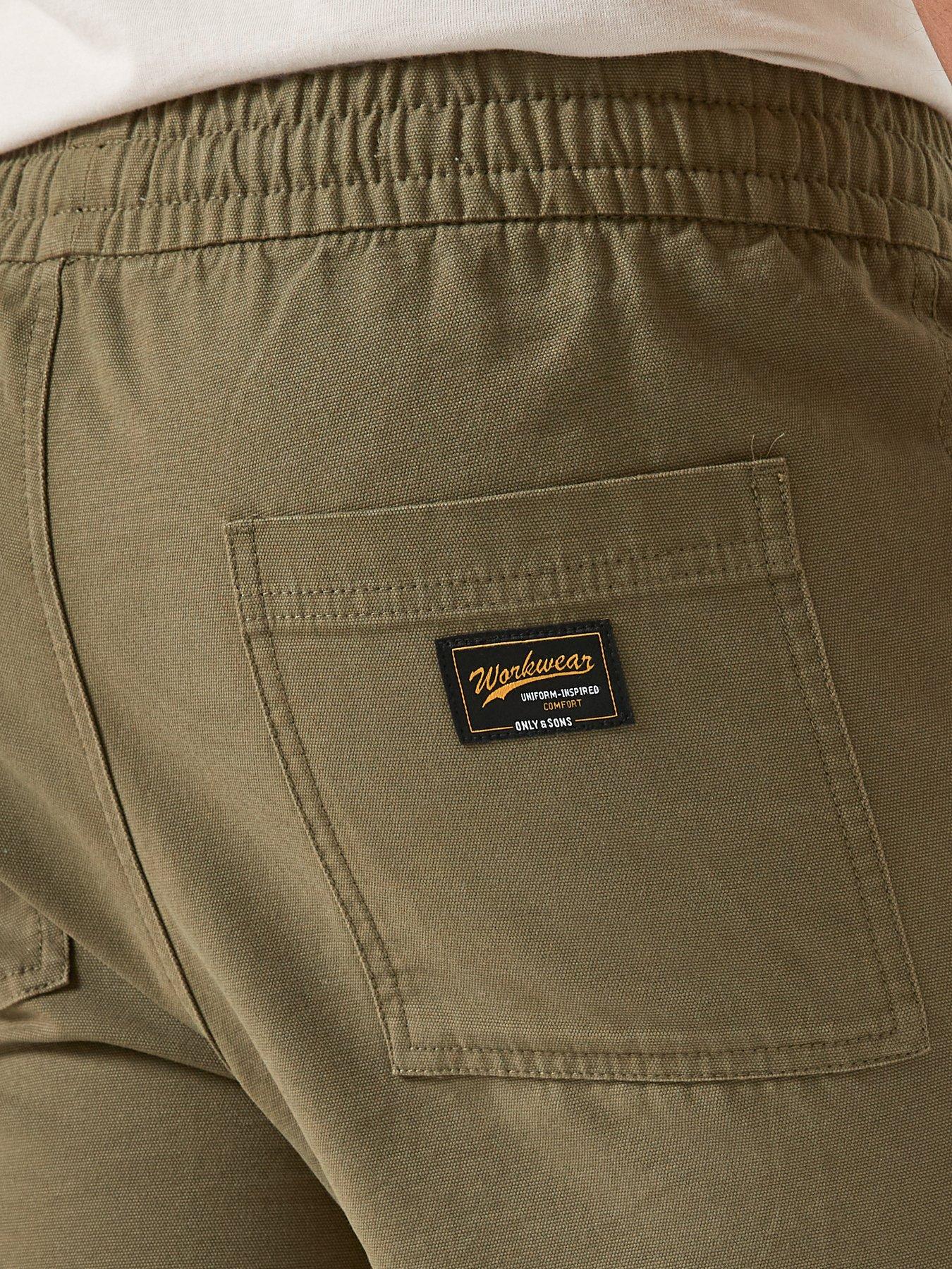 only-sons-sinus-loose-fit-casual-trousers-dark-khakidetail