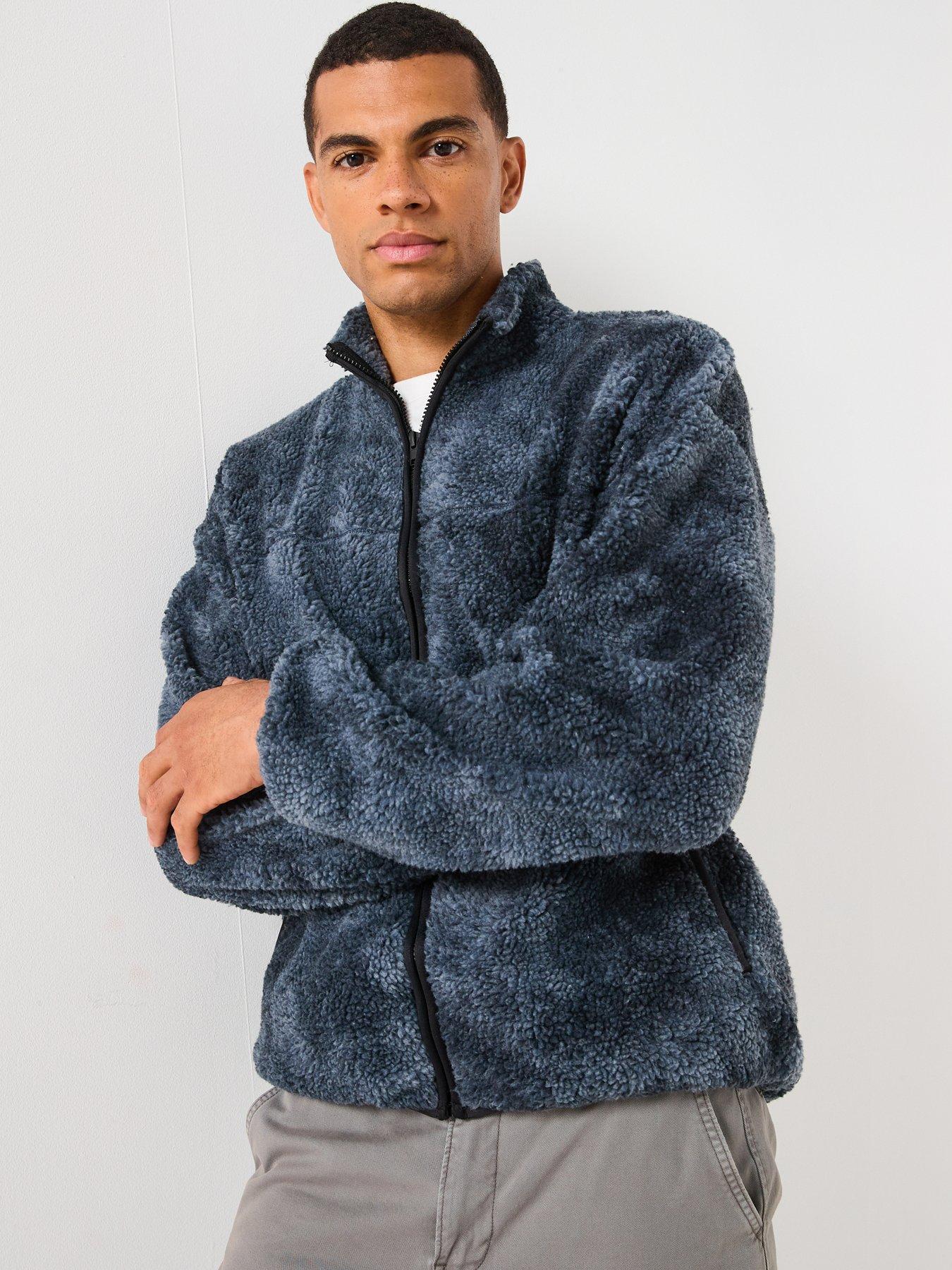 only-sons-james-zip-fleece-jacket-blackfront