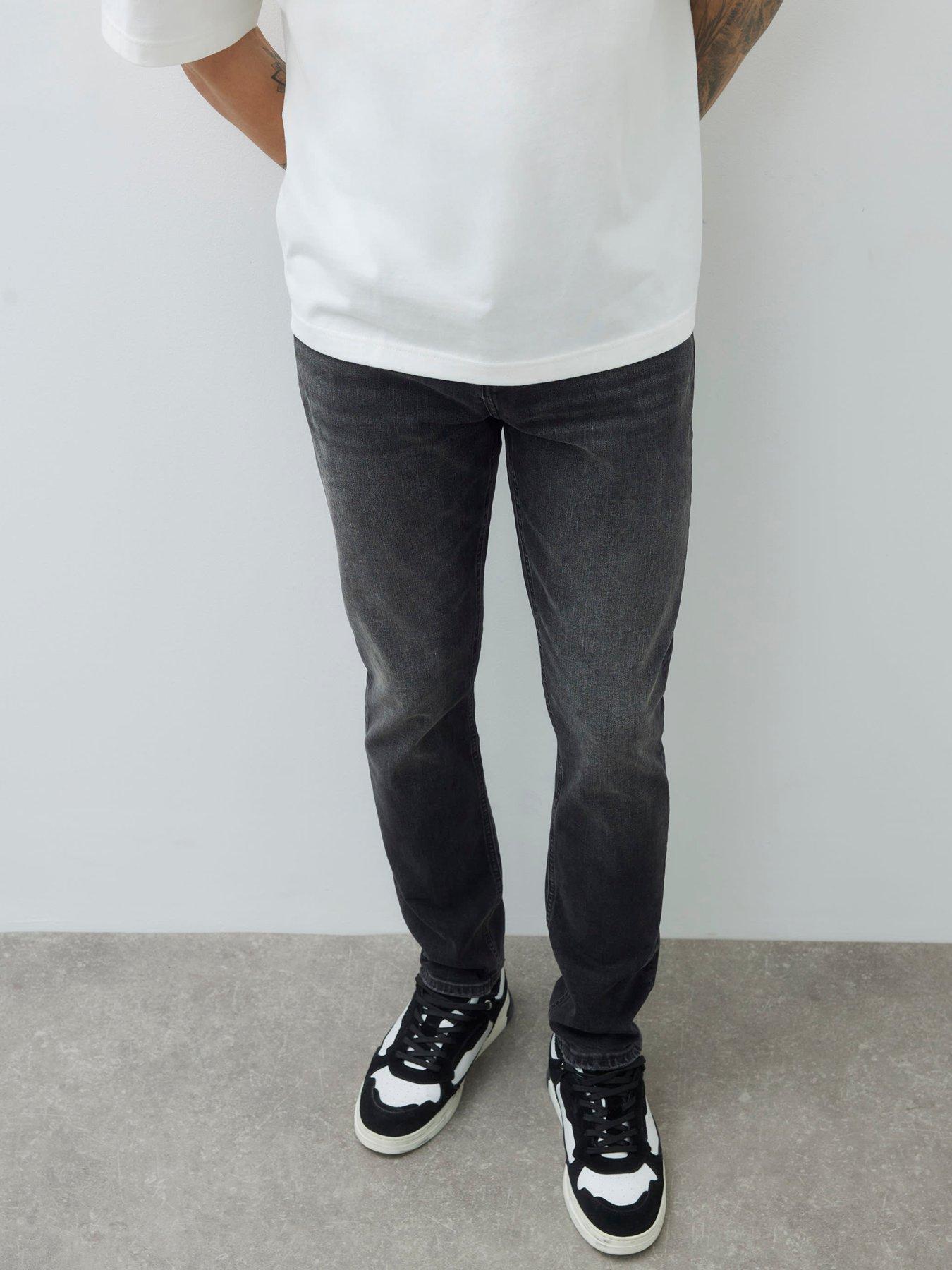 River Island Slim Fit Edric Washed Jean - Black