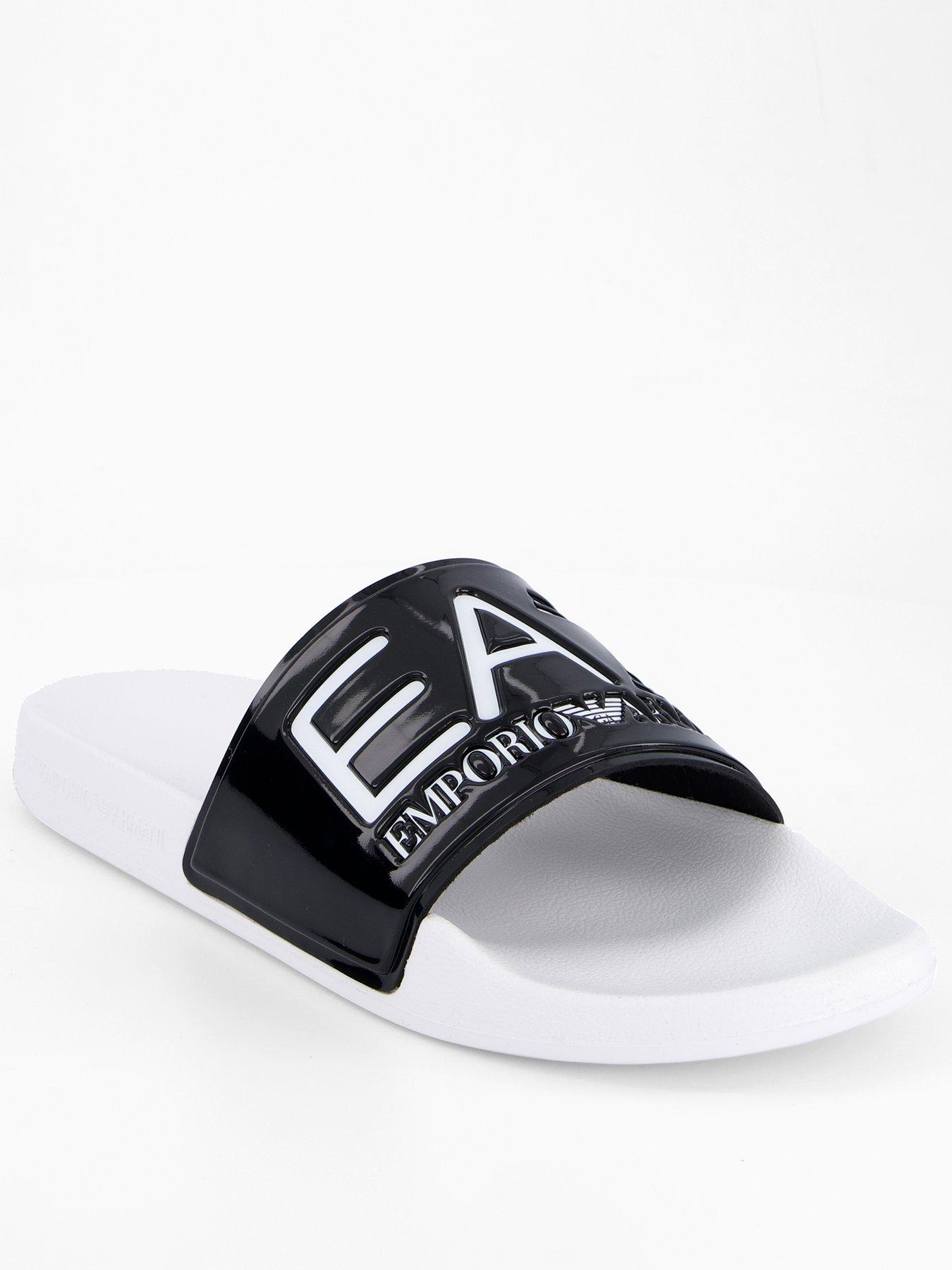 EA7 Emporio Armani Logo Sliders - Black