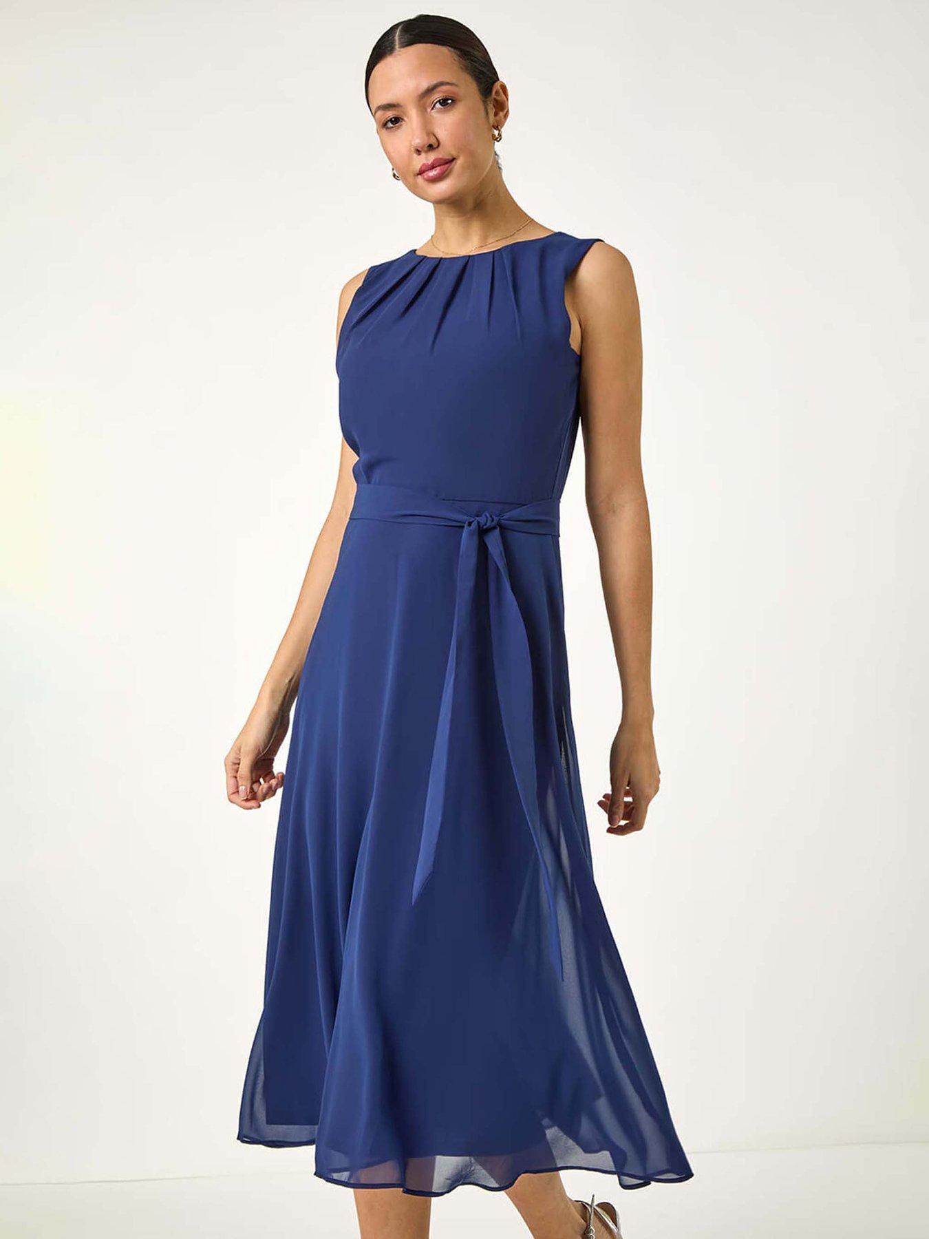 roman-chiffon-pleated-neck-midi-dress-navyback