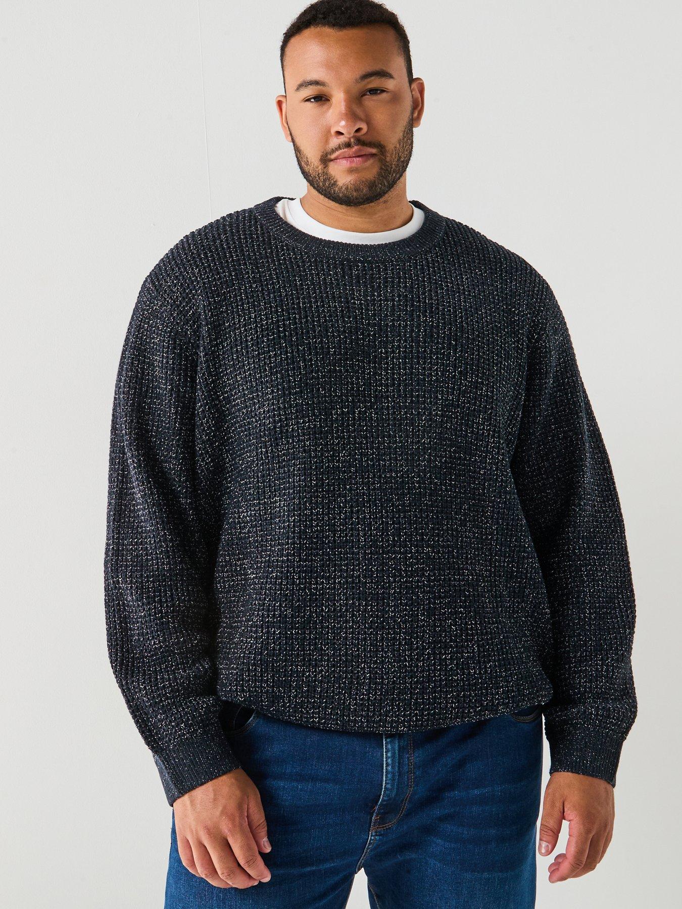 jack-jones-plus-global-crew-neck-knitted-jumper-navy