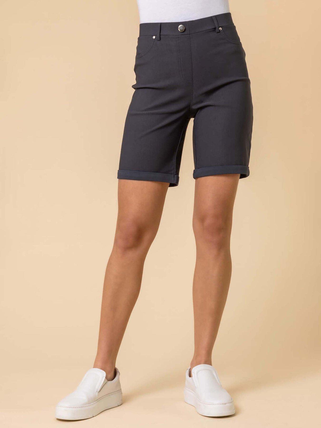 Roman Turn Up Stretch Shorts - Dark Grey