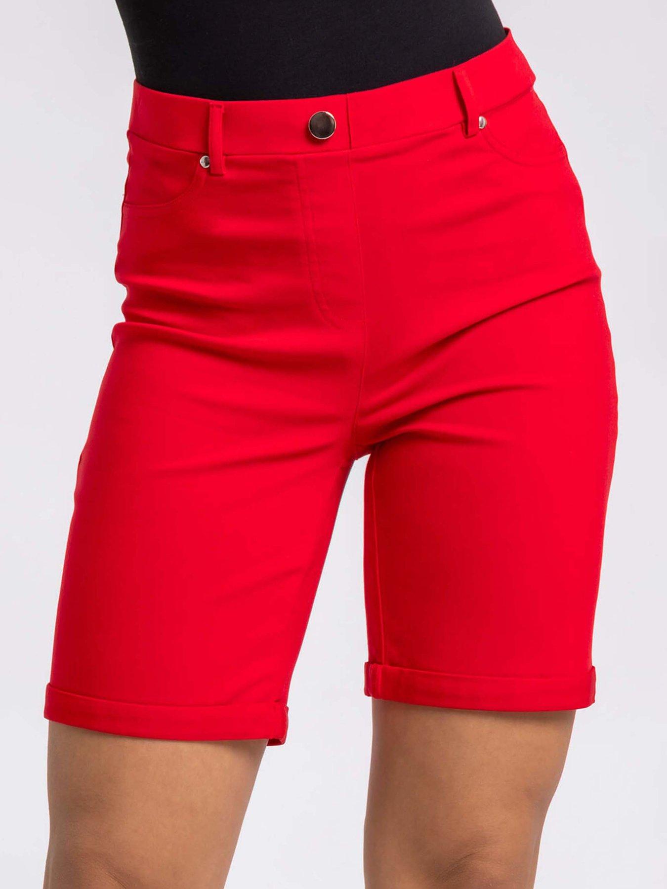 roman-turn-up-stretch-shorts-redoutfit