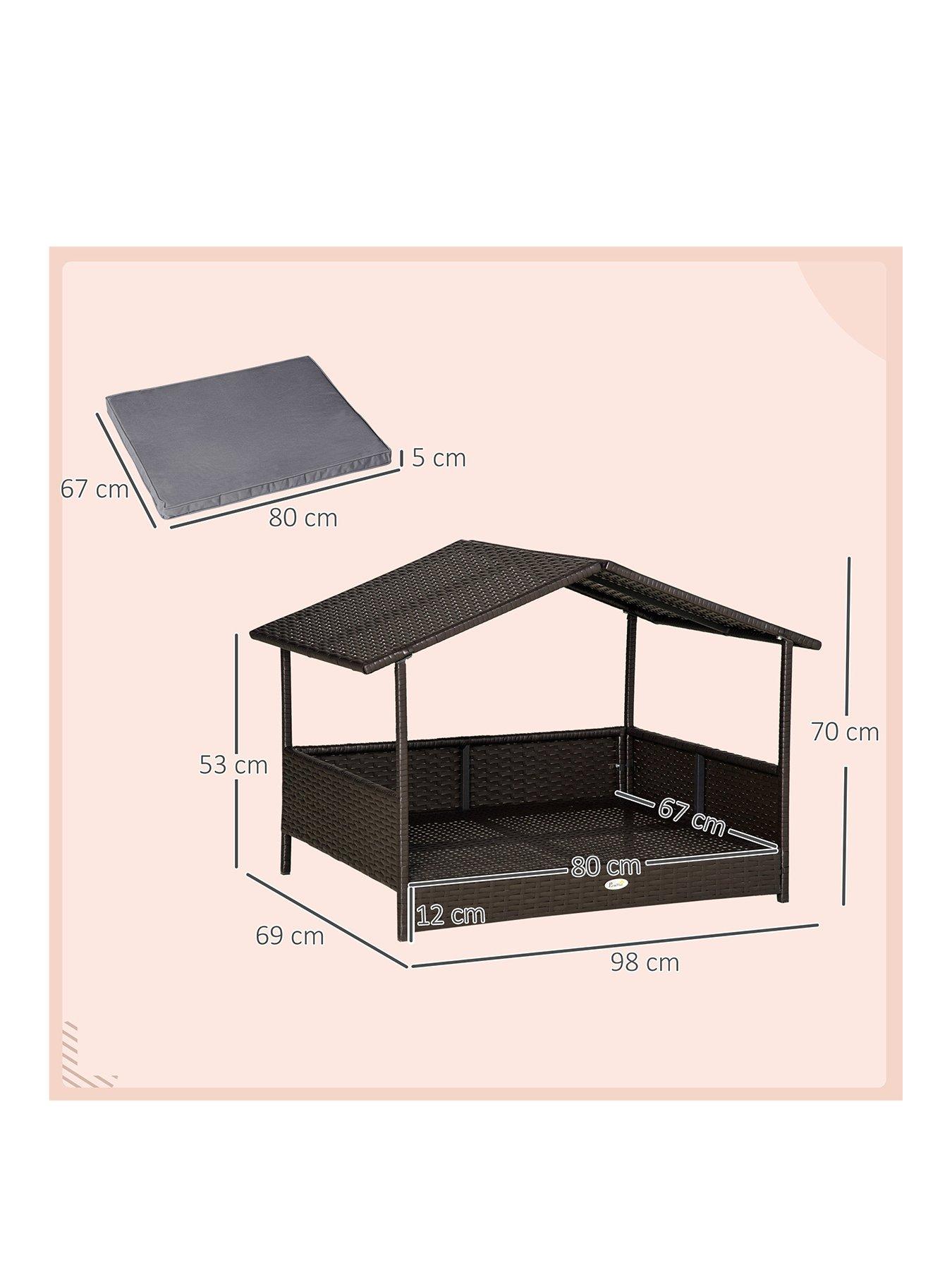 pawhut-rattan-pet-bed-with-soft-cushion--greyback