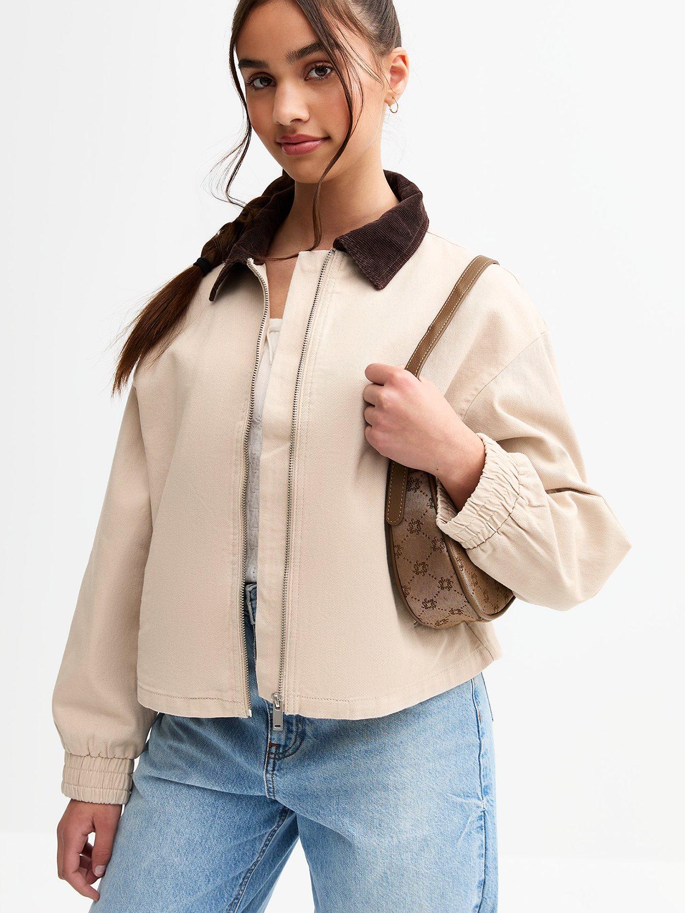 New Look 915 Oversized Harrington Jacket - Off White