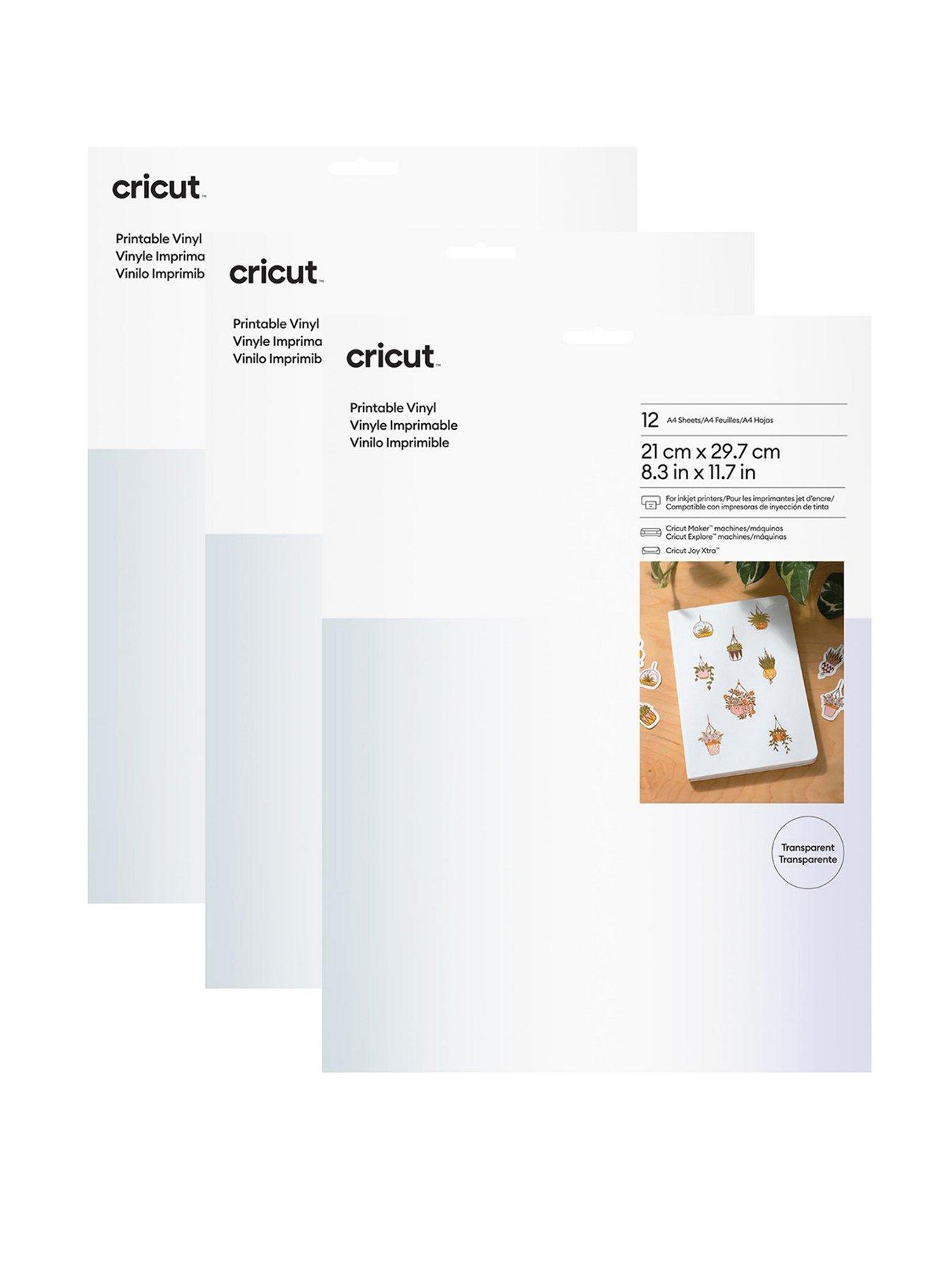 undefined Cricut Joy Xrta Printable Vinyl (Transparent) 36 Sheets