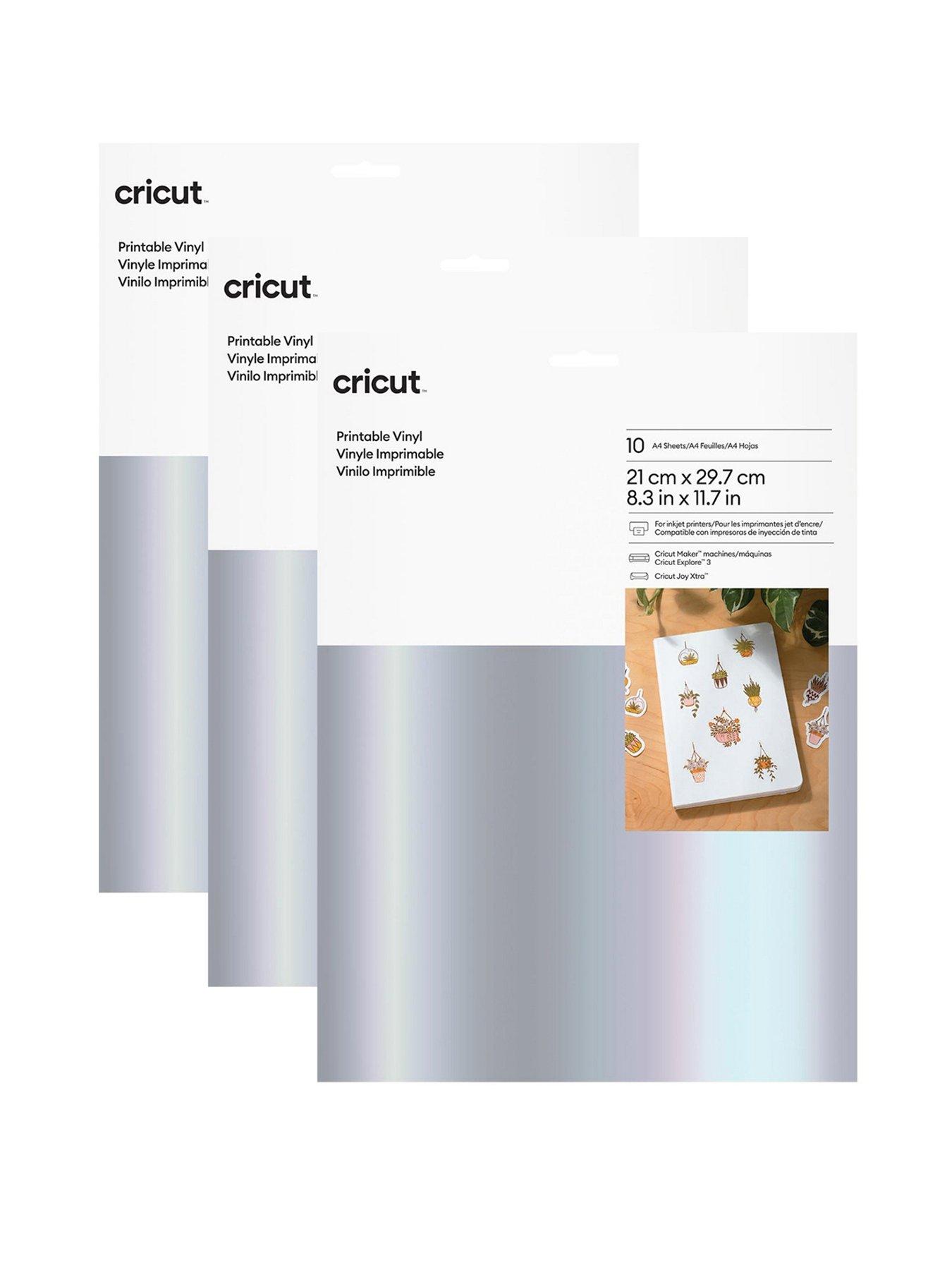 undefined Cricut Joy Xtra Printable Vinyl (Silver) 30 Sheets
