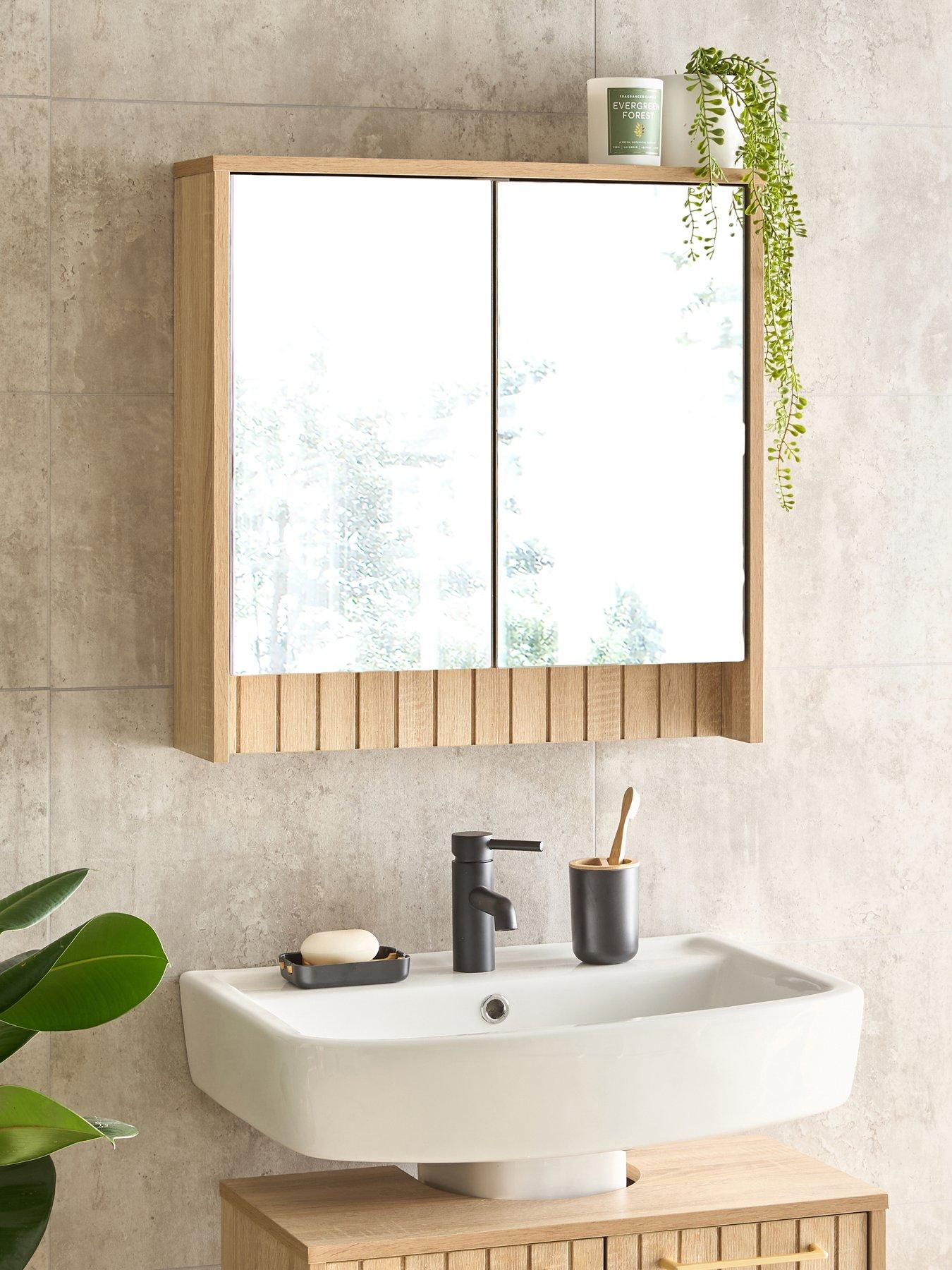 Very Home Lotus Pannelled Mirror Cabinet - FSC® Certified