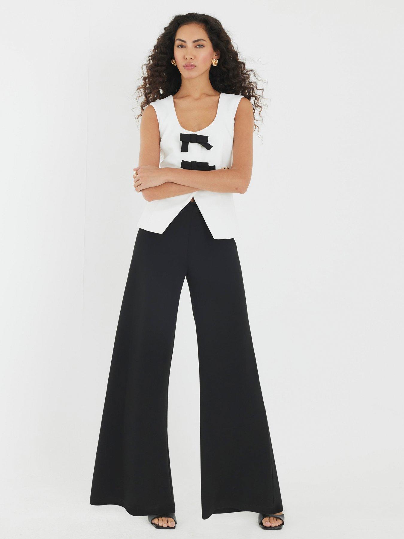 River Island Short Bow Hybrid Jumpsuit - Black