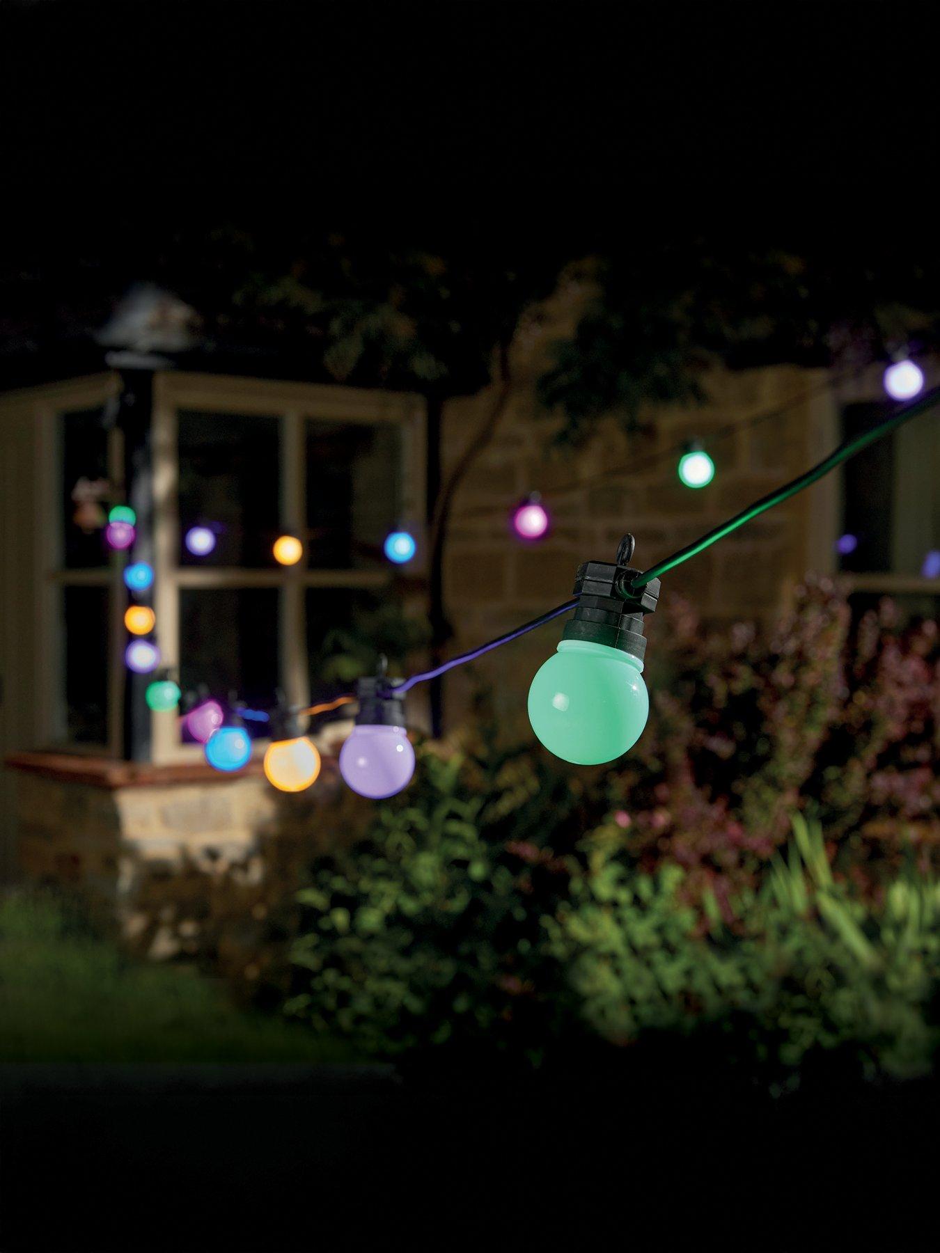 undefined Party Festoon LV String Lights, Multi Coloured - Set of 10