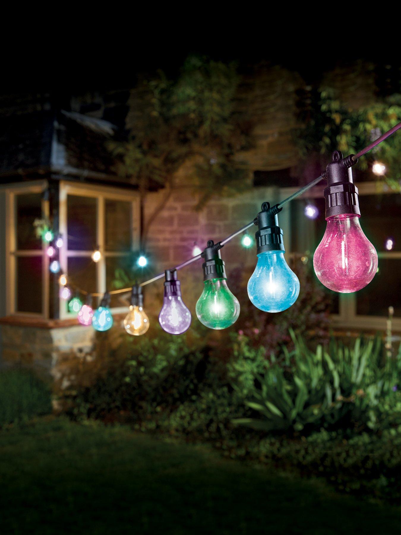 Image of Smart Solar Decor Festoon LV String Lights, Multi Coloured - Set of 20