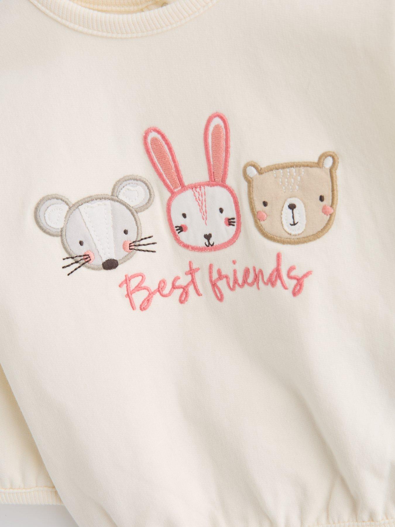 Image 3 of 5 of The Very Collection Baby Girls Best Friends Sweat And Legging Set - Pink
