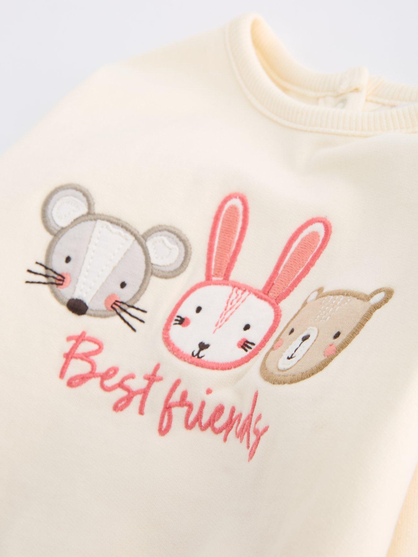 Image 5 of 5 of The Very Collection Baby Girls Best Friends Sweat And Legging Set - Pink