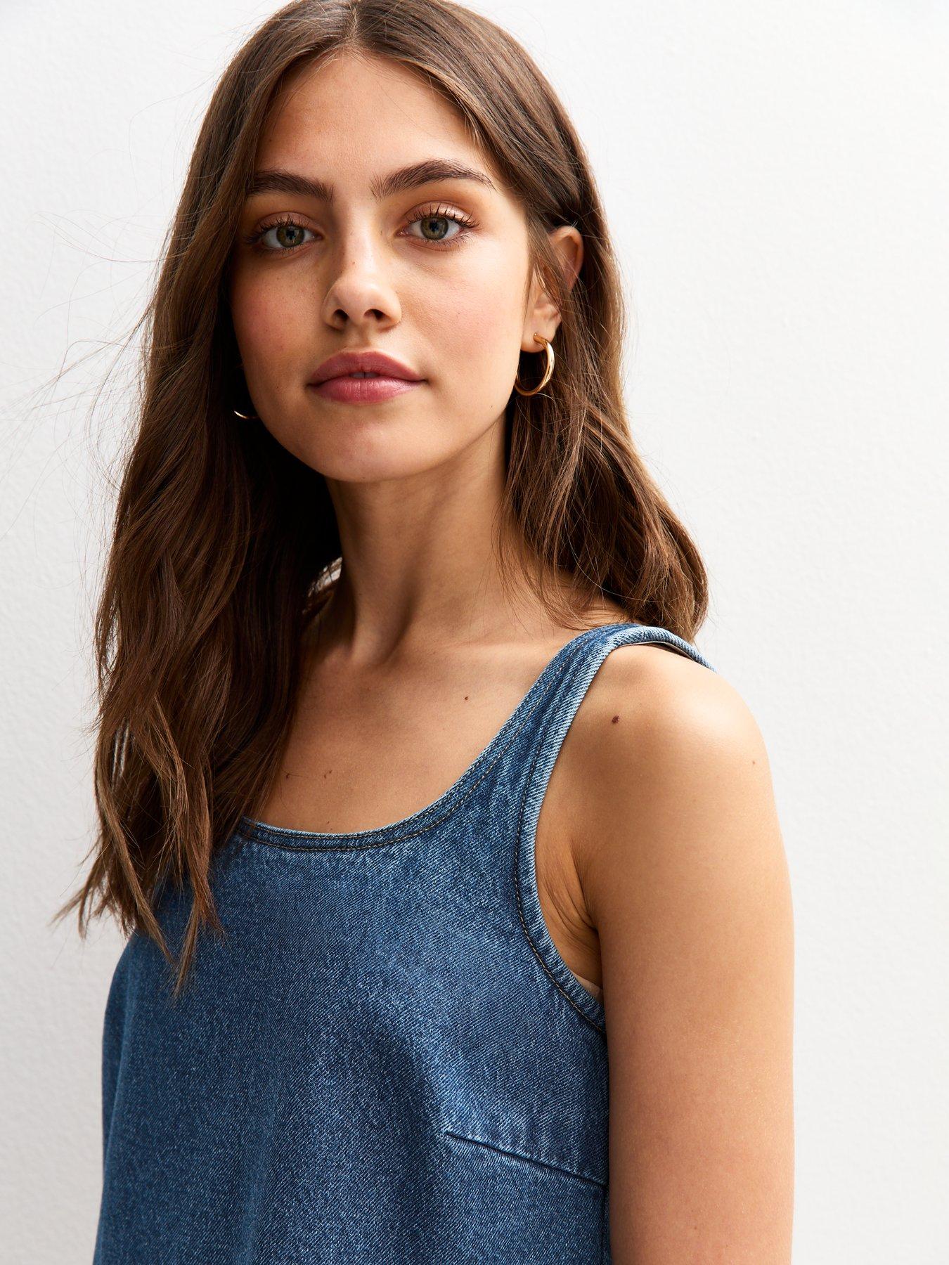 new-look-blue-a-line-denim-dressoutfit