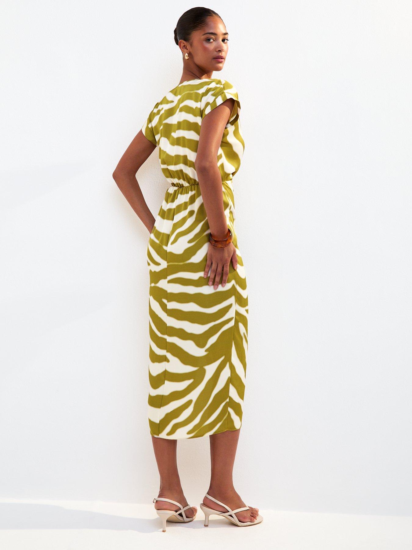new-look-zebra-print-wrap-front-midi-dress-greenstillFront