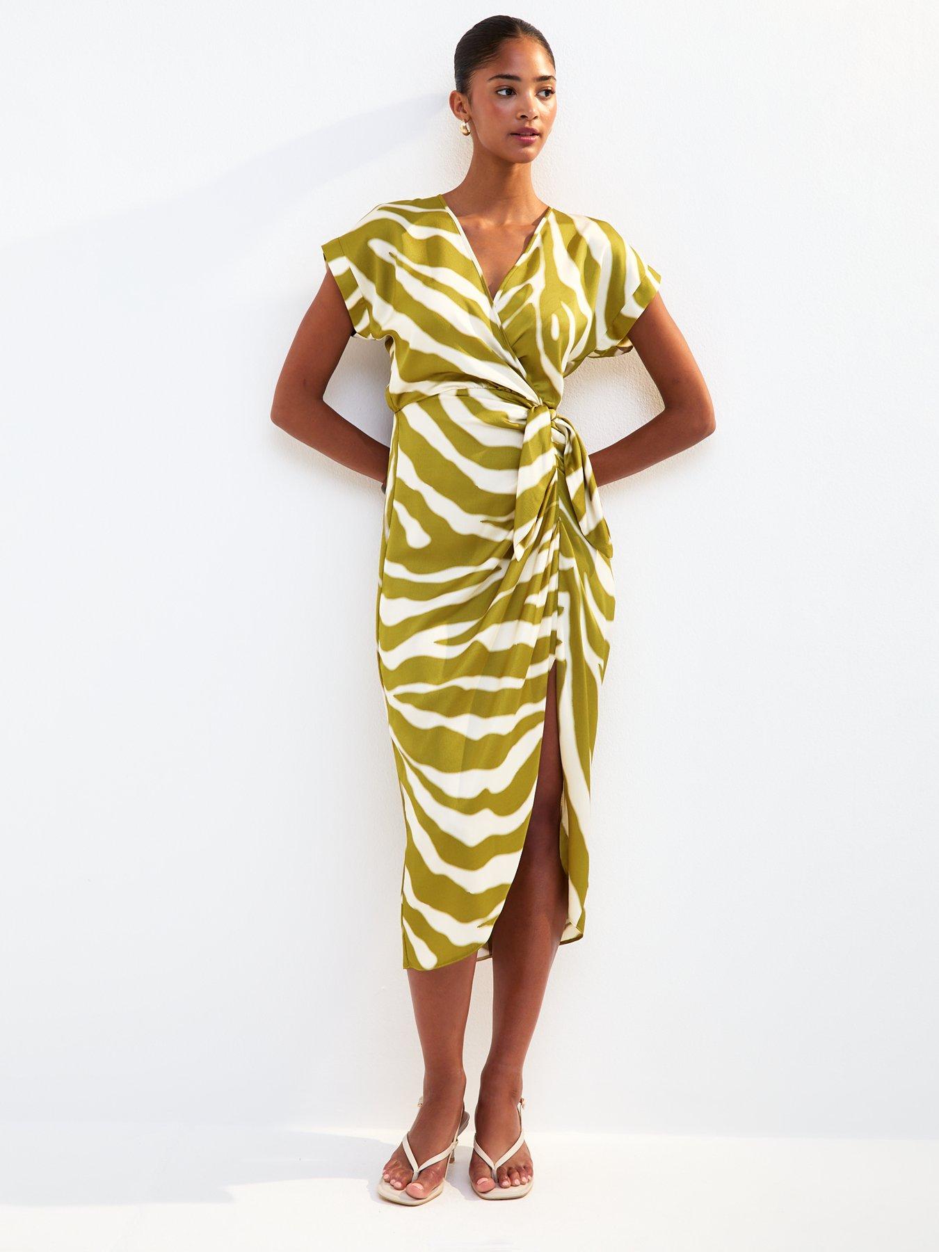 new-look-zebra-print-wrap-front-midi-dress-greendetail