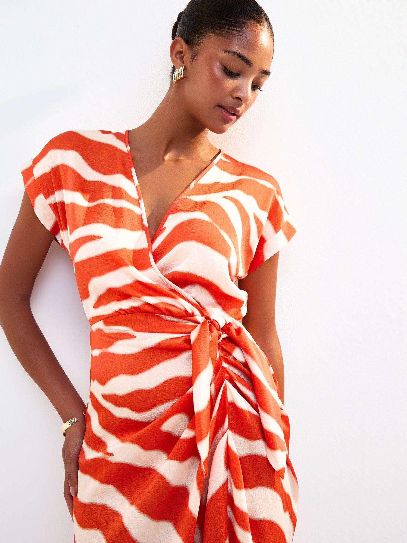 new-look-red-zebra-print-wrap-front-midi-dress-orangeoutfit