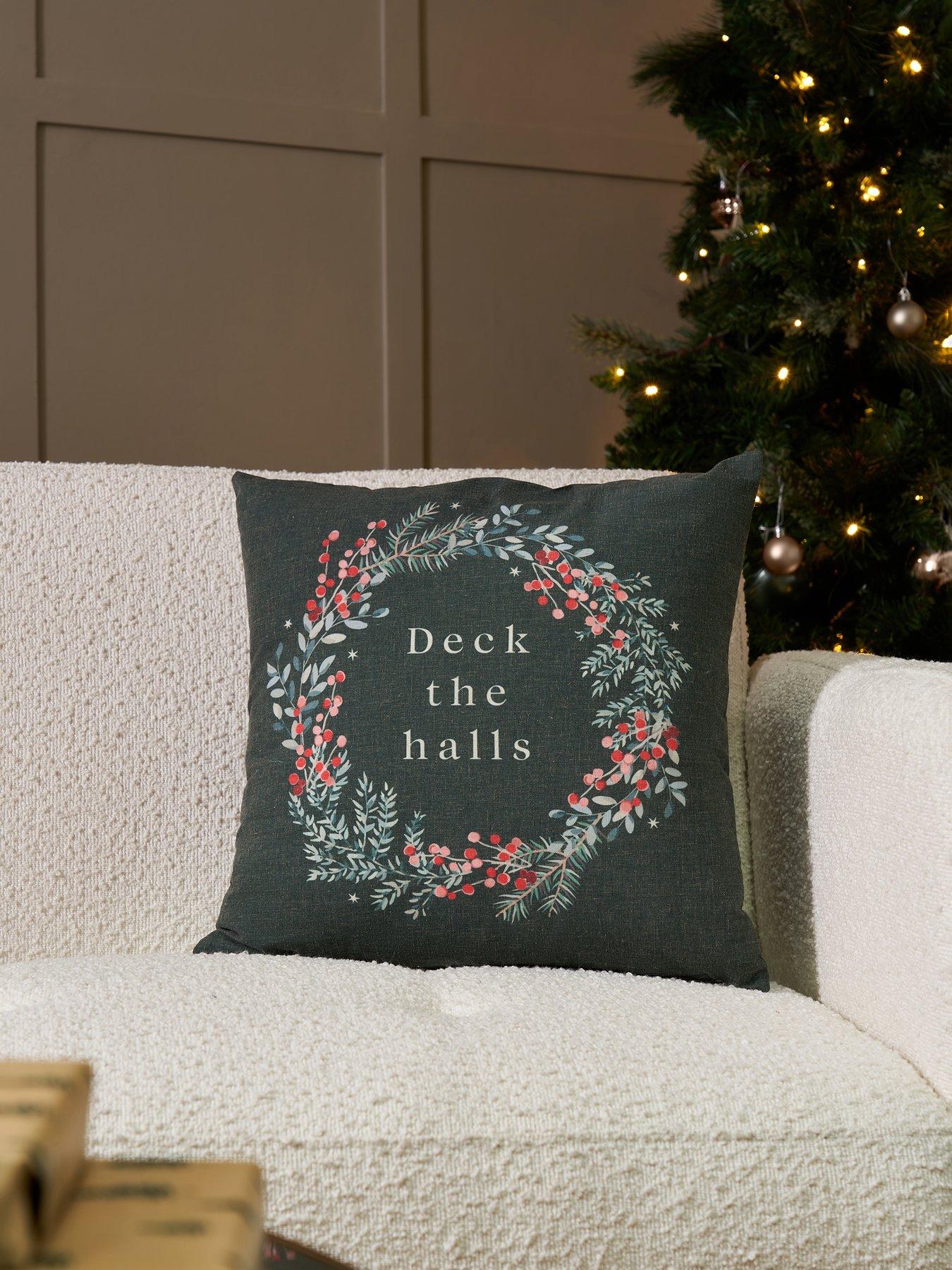 Very Home Deck The Halls Cushion
