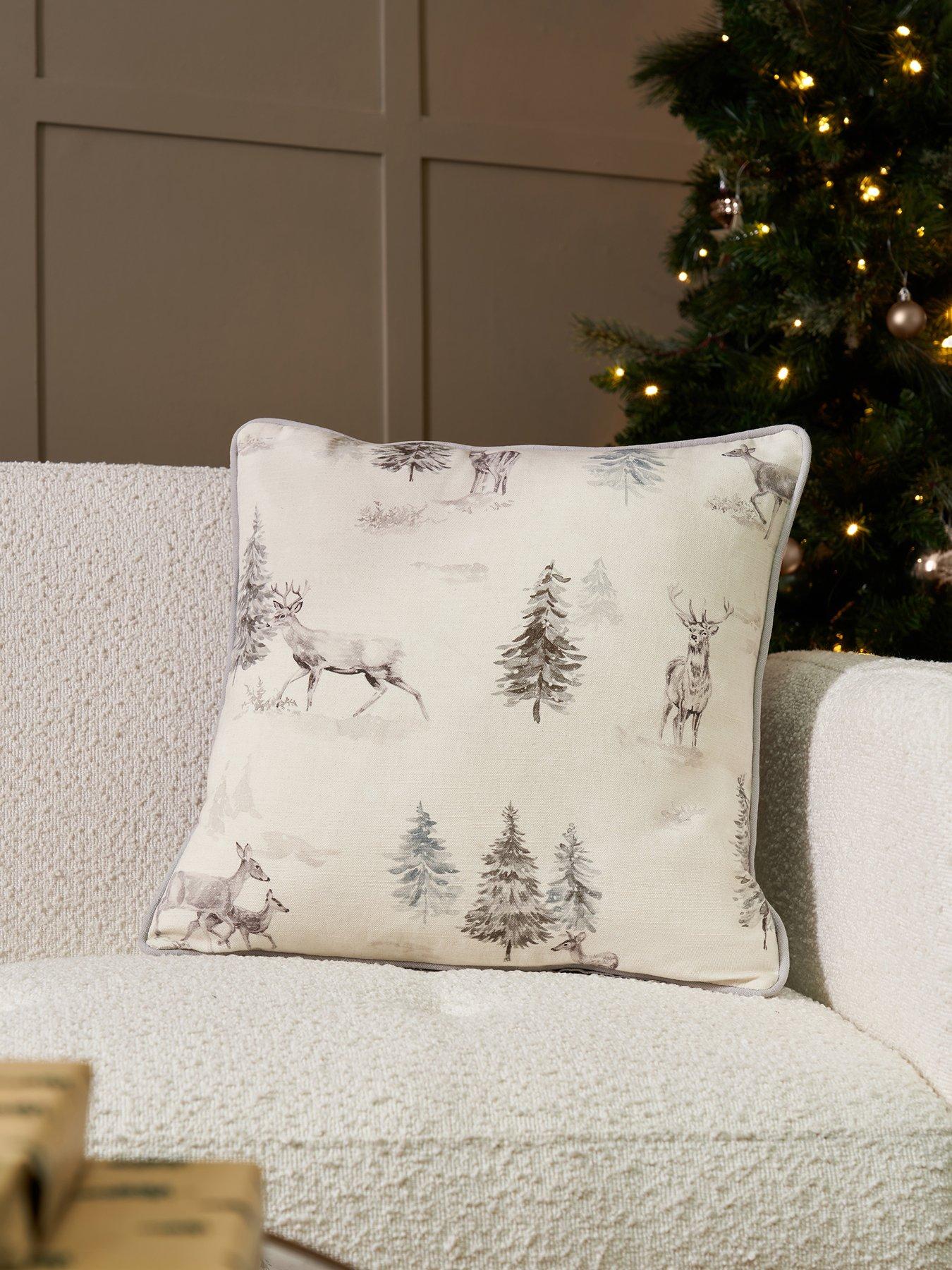 Very Home Stag Scene Cushion