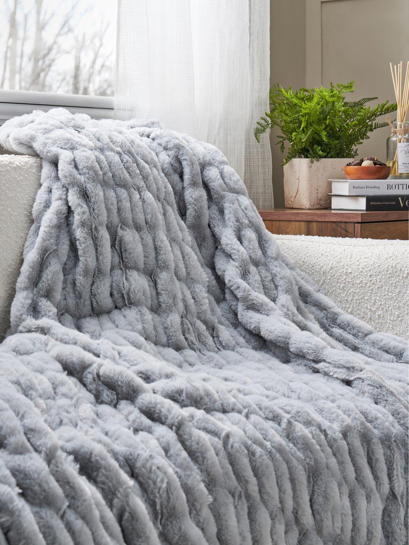The Very Collection Nouveau Faux Fur Ruched Throw