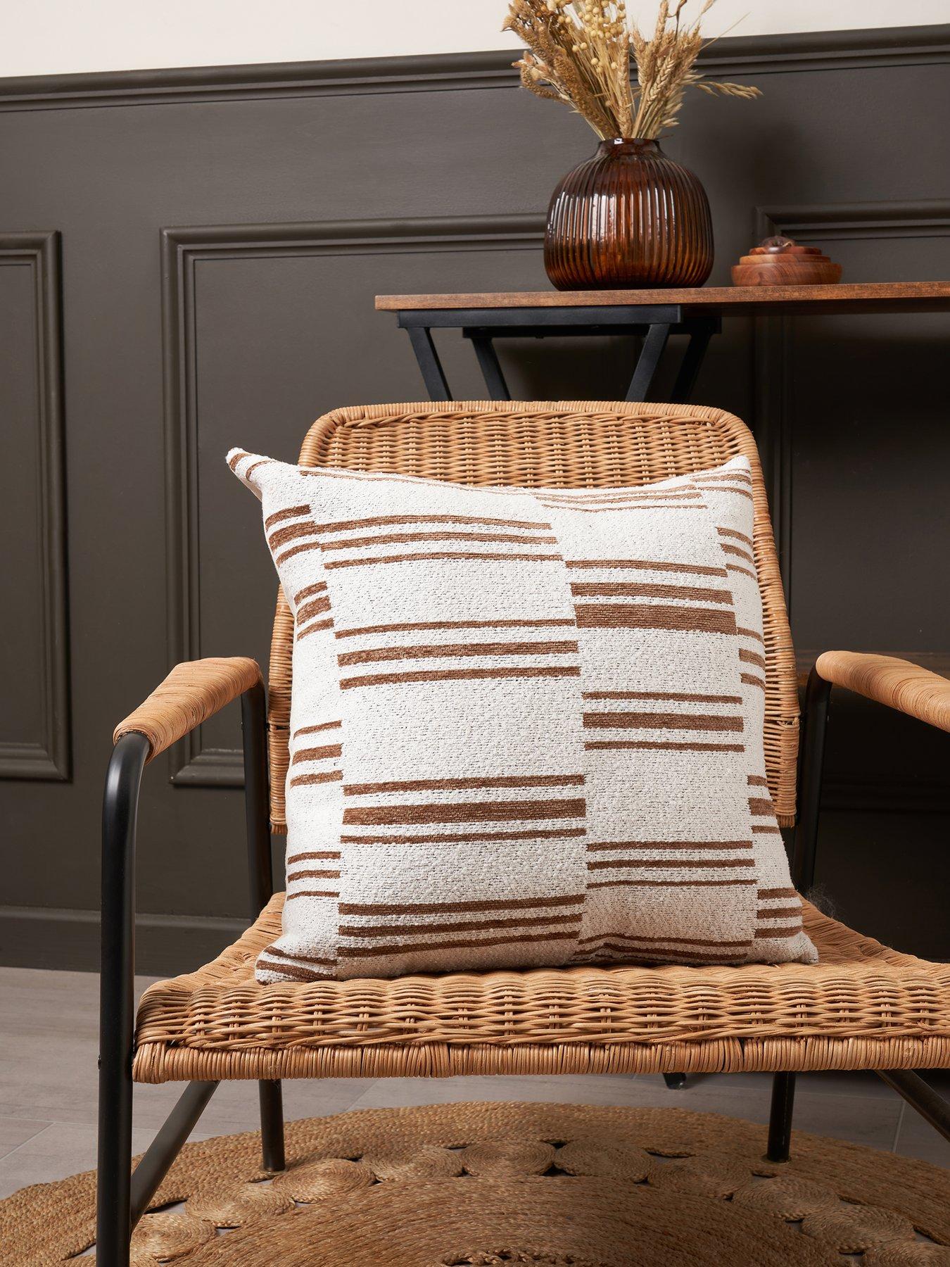 Image 1 of 5 of The Very Collection Chenille Blocks Cushion