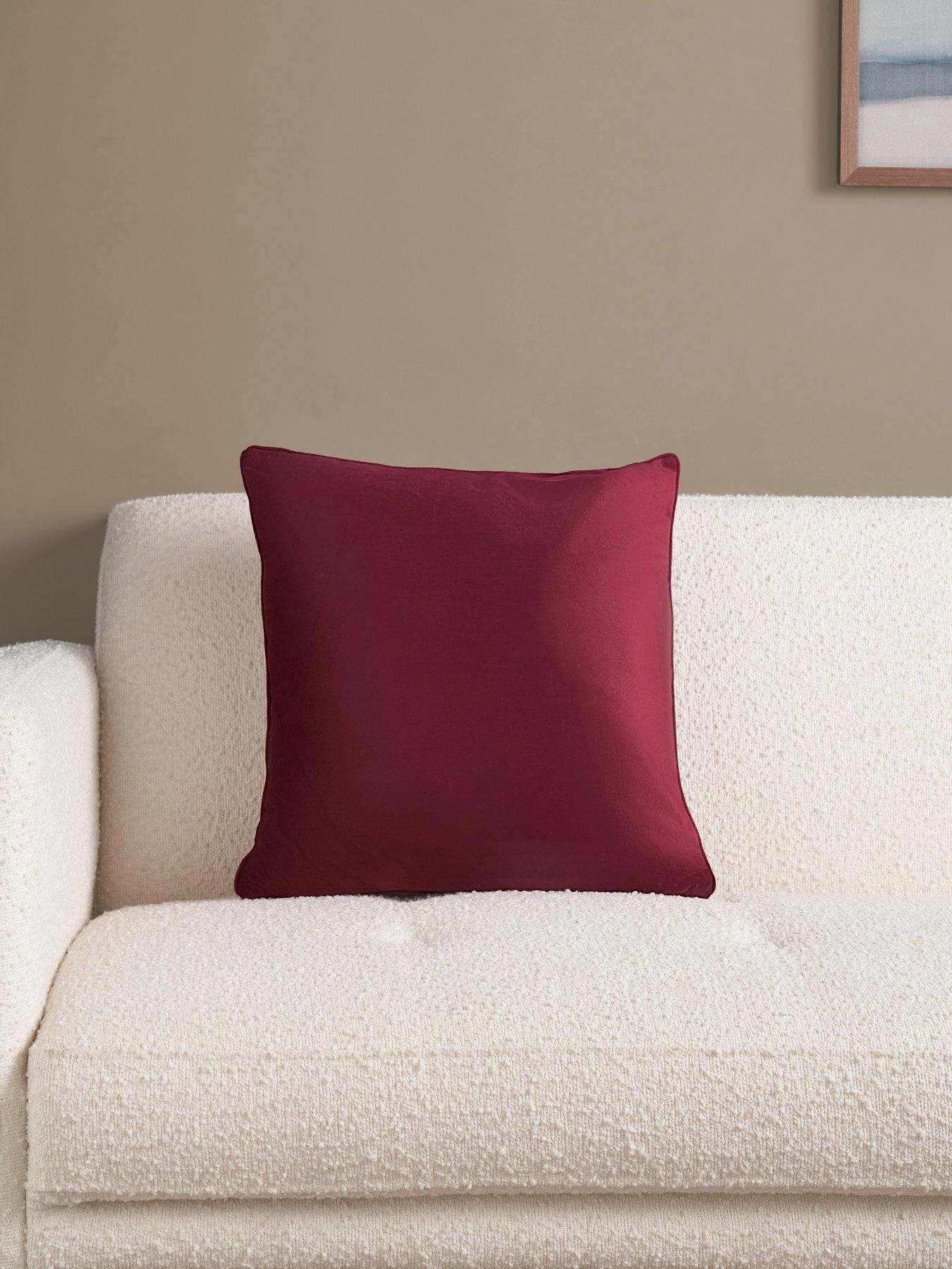 The Very Collection Piped Velour Cushion