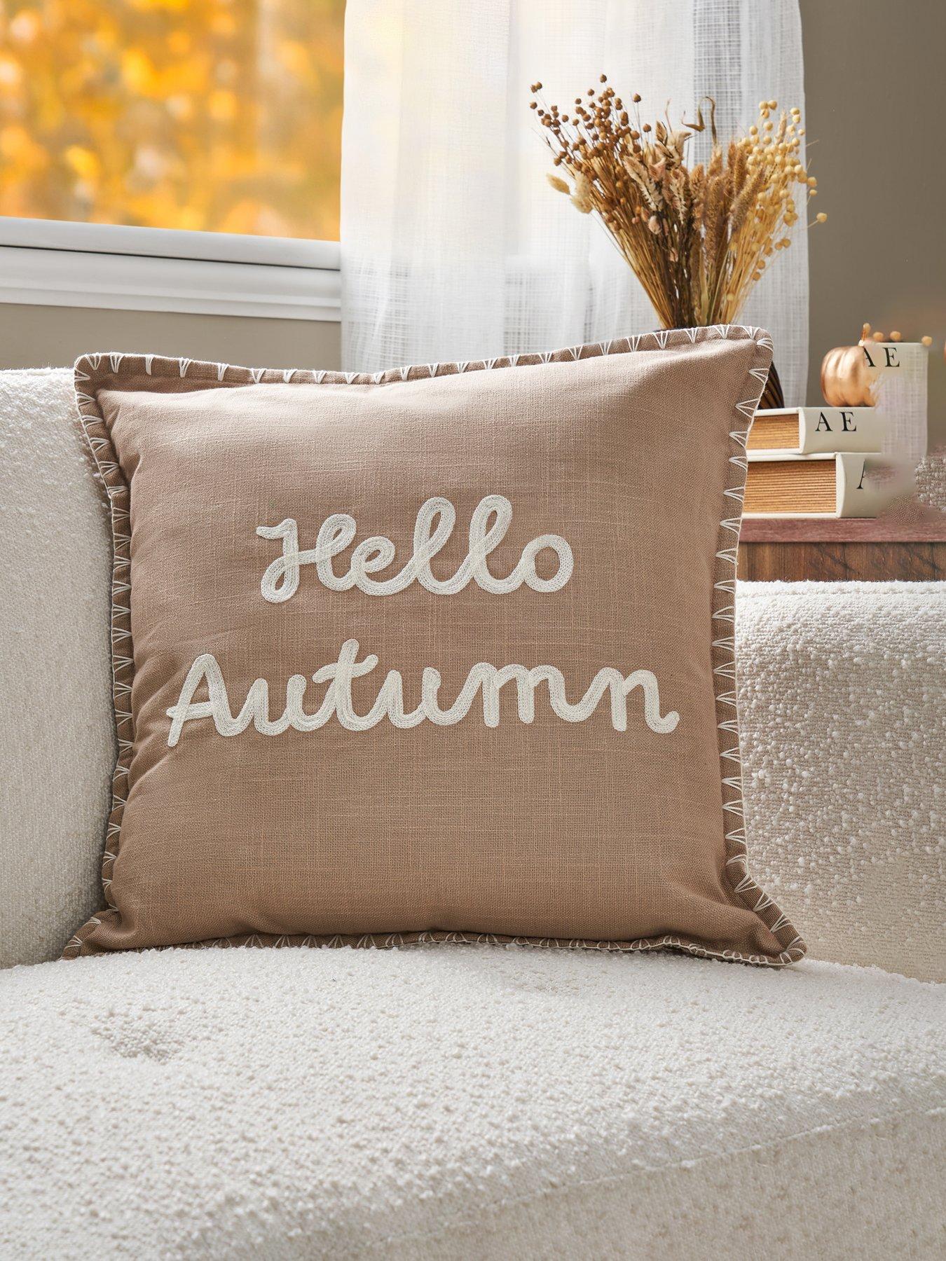 Very Home Hello Autumn Cushion