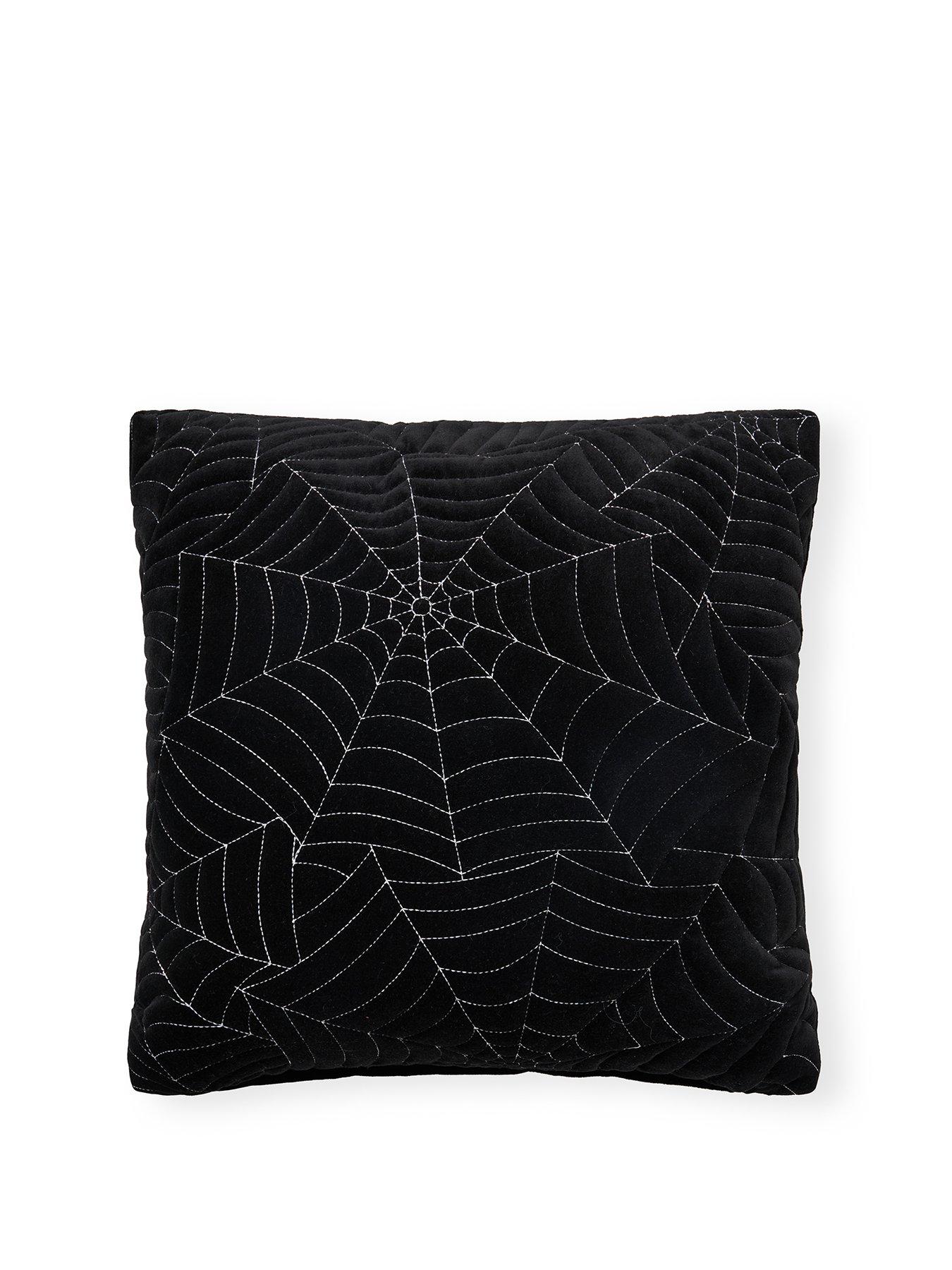 Image 2 of 7 of The Very Collection Velvet Spiderweb Cushion