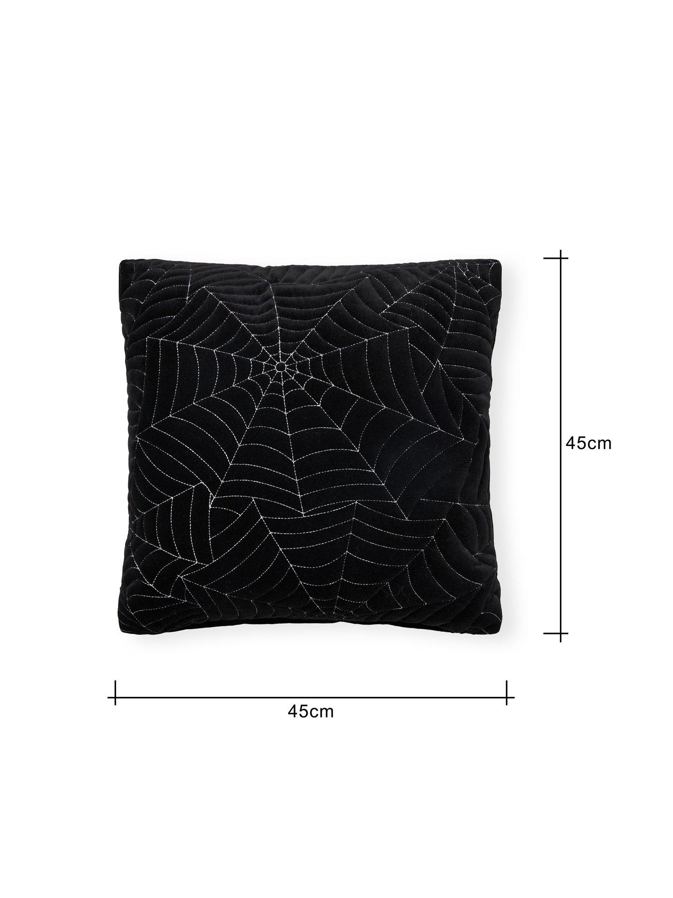 Image 5 of 7 of The Very Collection Velvet Spiderweb Cushion