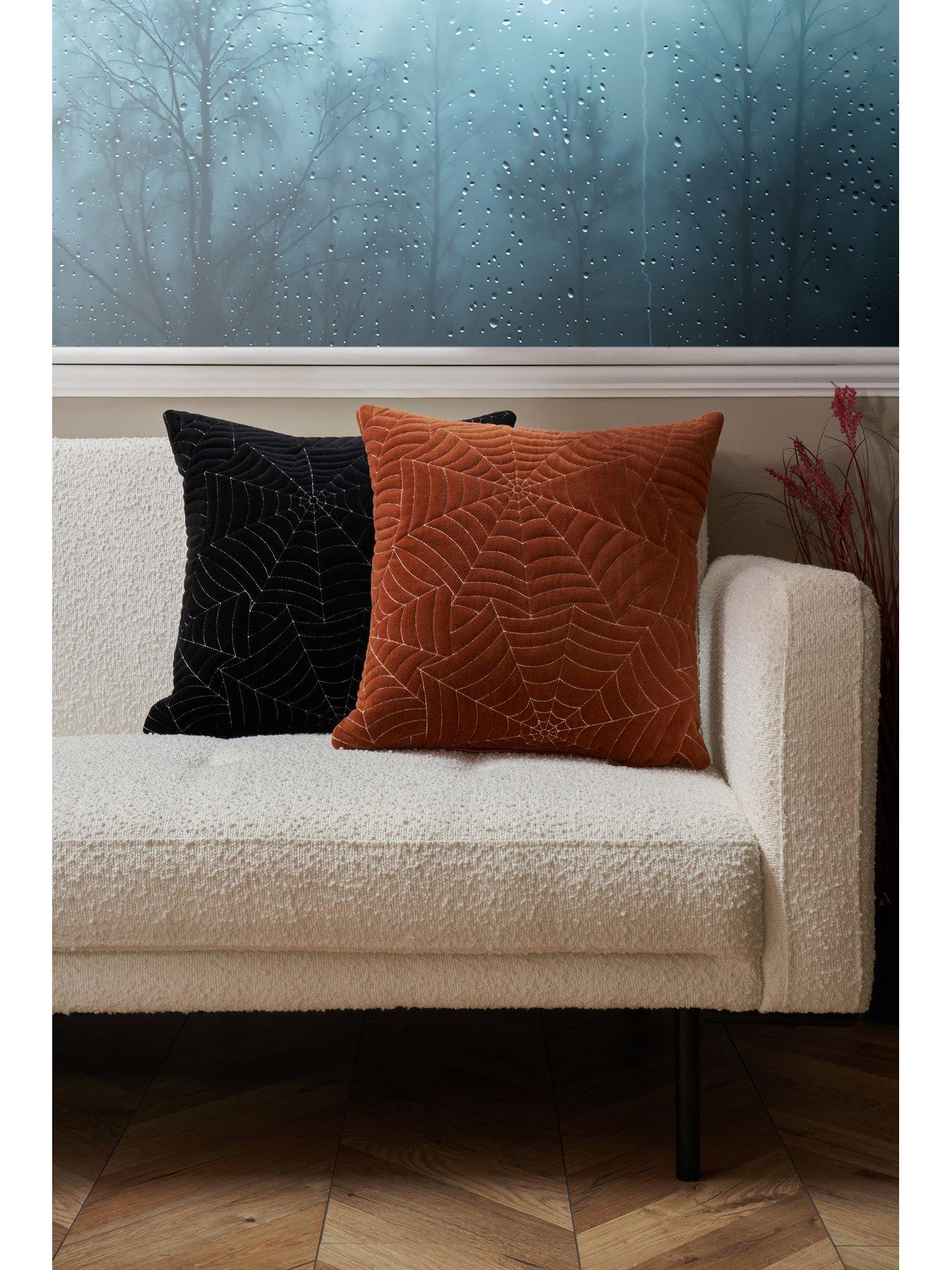 Image 6 of 7 of The Very Collection Velvet Spiderweb Cushion