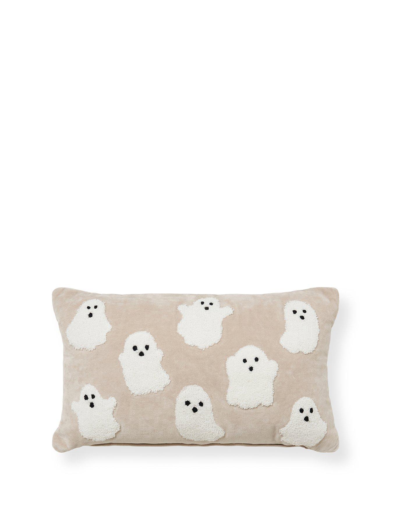 Image 2 of 6 of The Very Collection Tufted Ghost Velvet Bolster Cushion