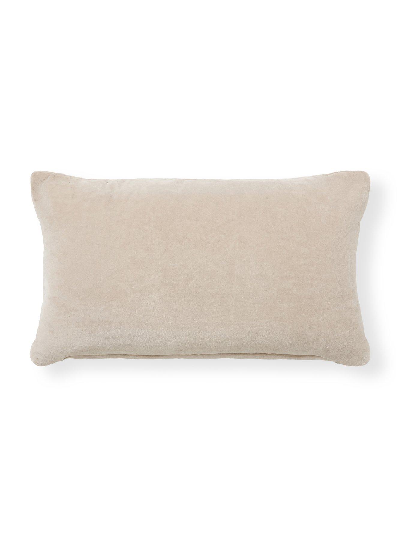 Image 3 of 6 of The Very Collection Tufted Ghost Velvet Bolster Cushion