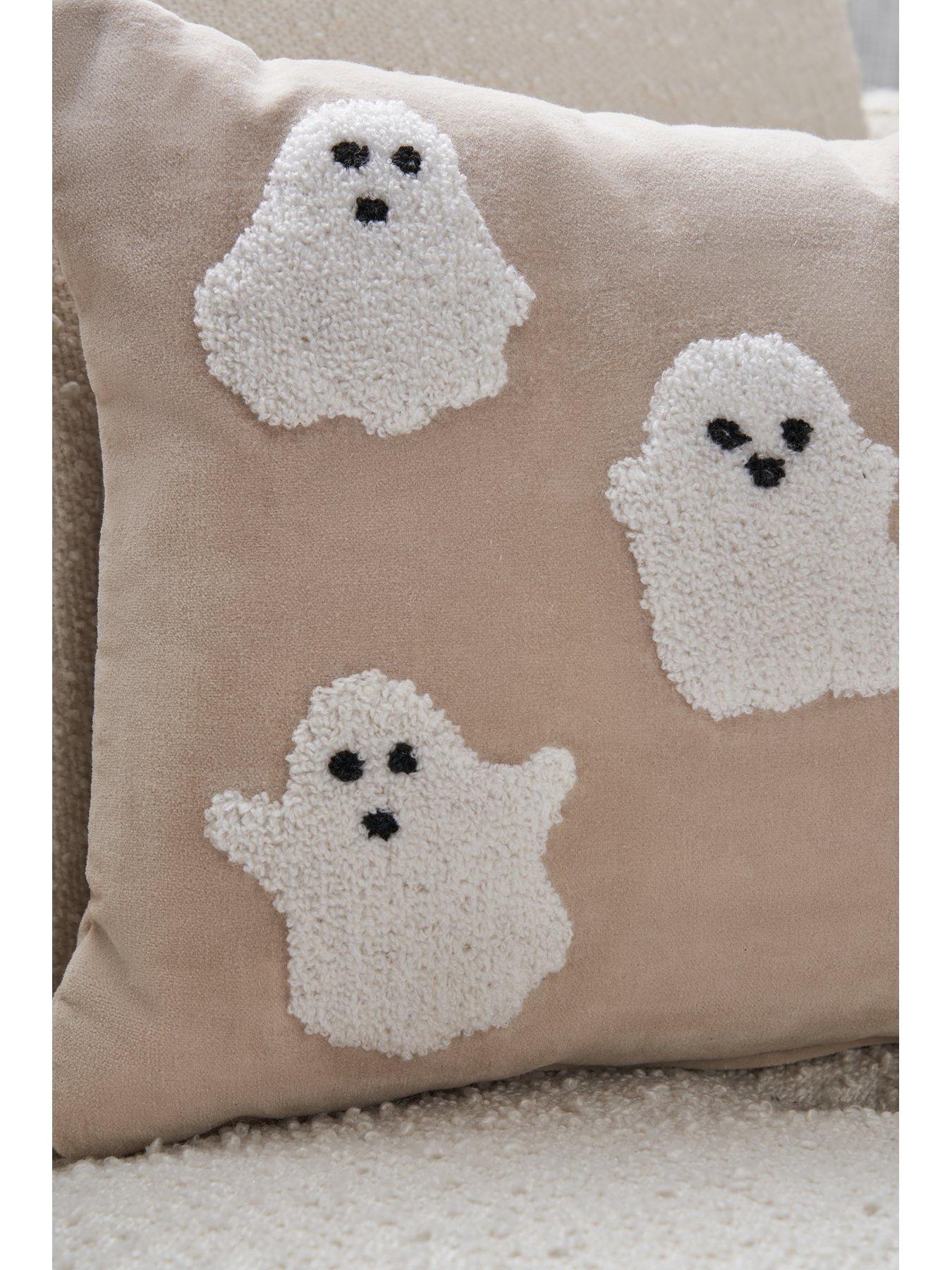 Image 4 of 6 of The Very Collection Tufted Ghost Velvet Bolster Cushion