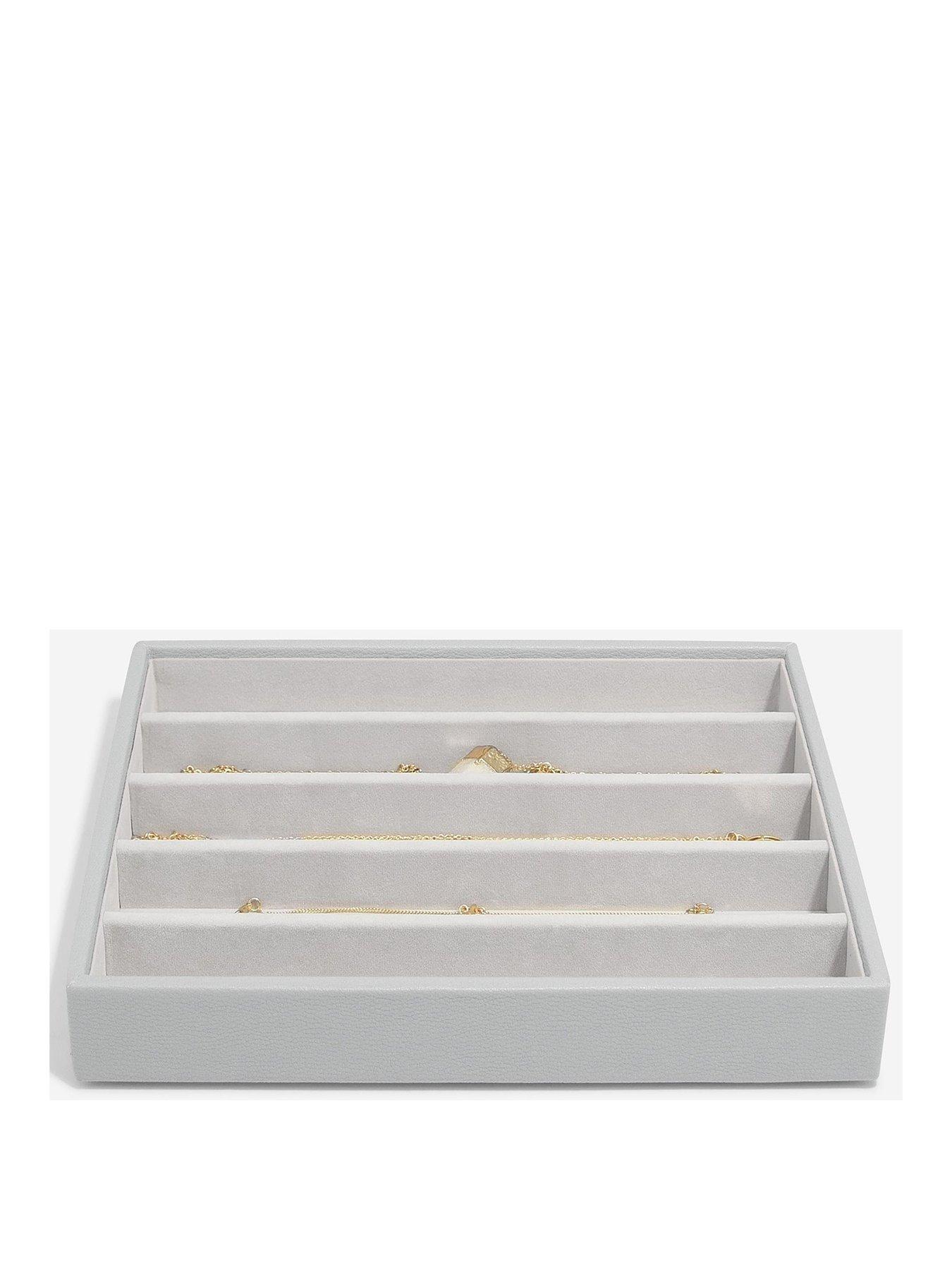 Image 1 of 2 of Stackers Pebble Grey Classic Necklace  Tray