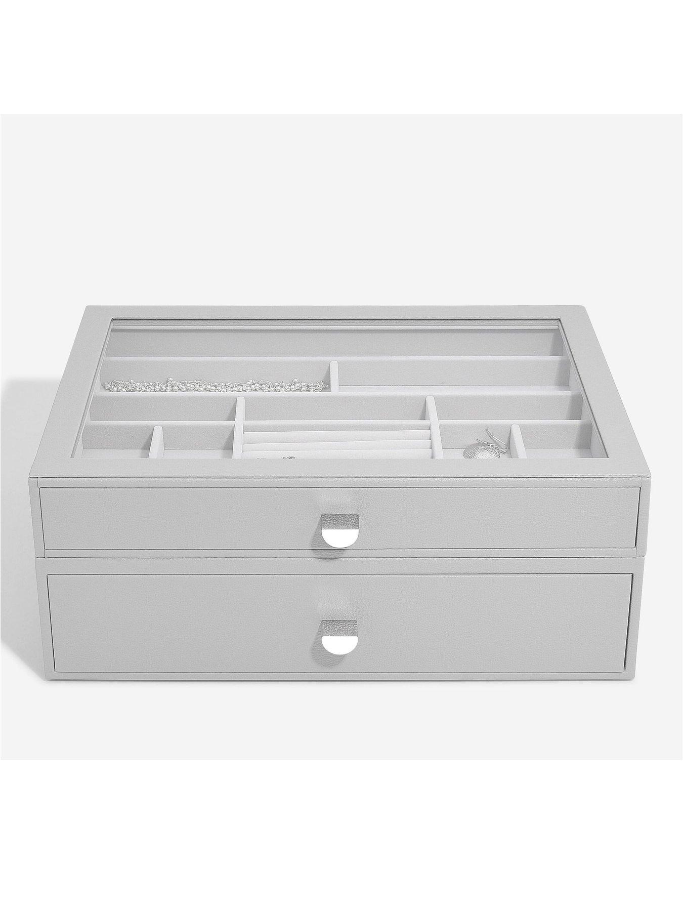 stackers-pebble-grey-supersize-jewellery-box-set-of-2-with-drawersstillFront