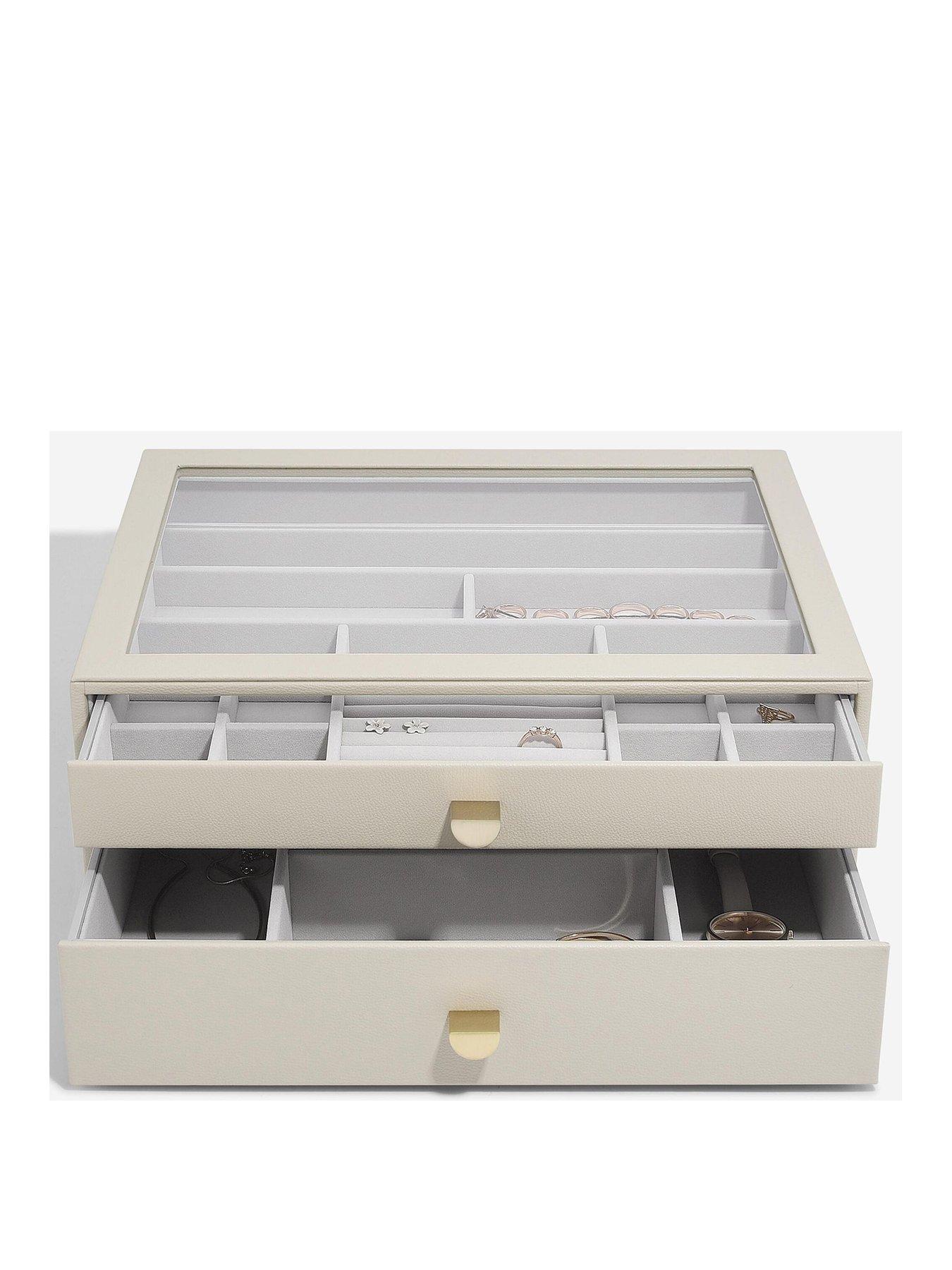 Image of Stackers Oatmeal Supersize Jewellery Box - Set of 2 (with drawers)