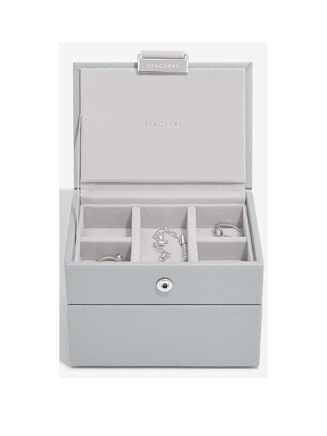 Image 1 of 3 of Stackers Pebble Grey Micro Jewellery Box