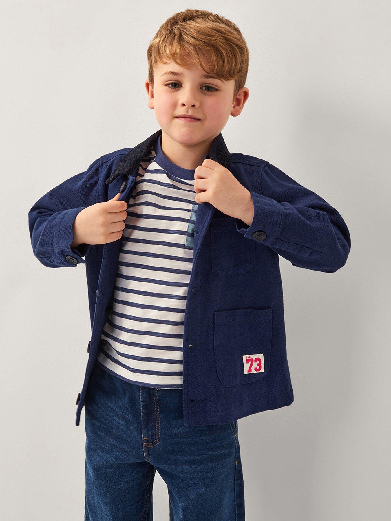 Image of Monsoon Boys Cord Collar Jacket - Blue