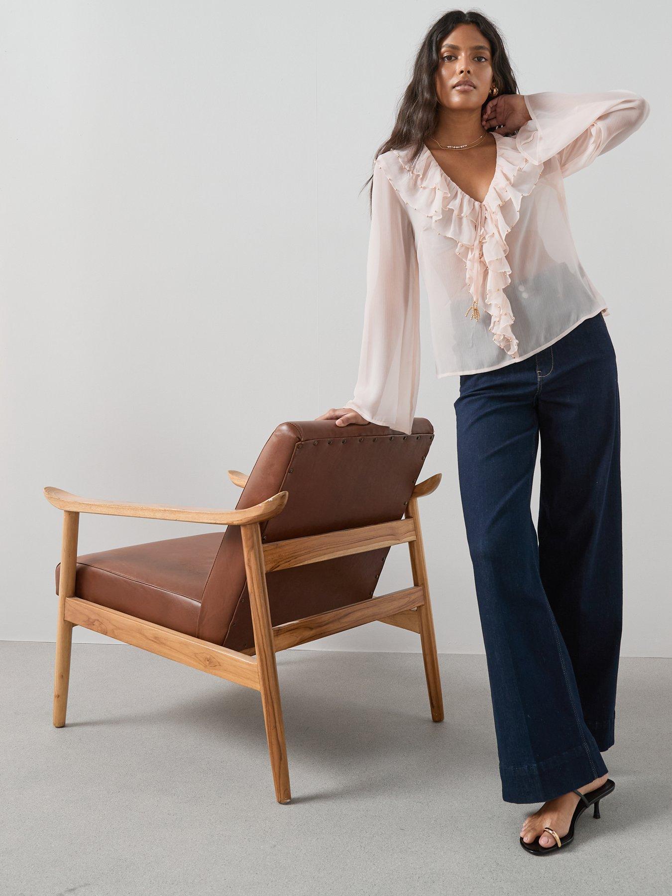 the-very-collection-beaded-frill-blouse-nudeback