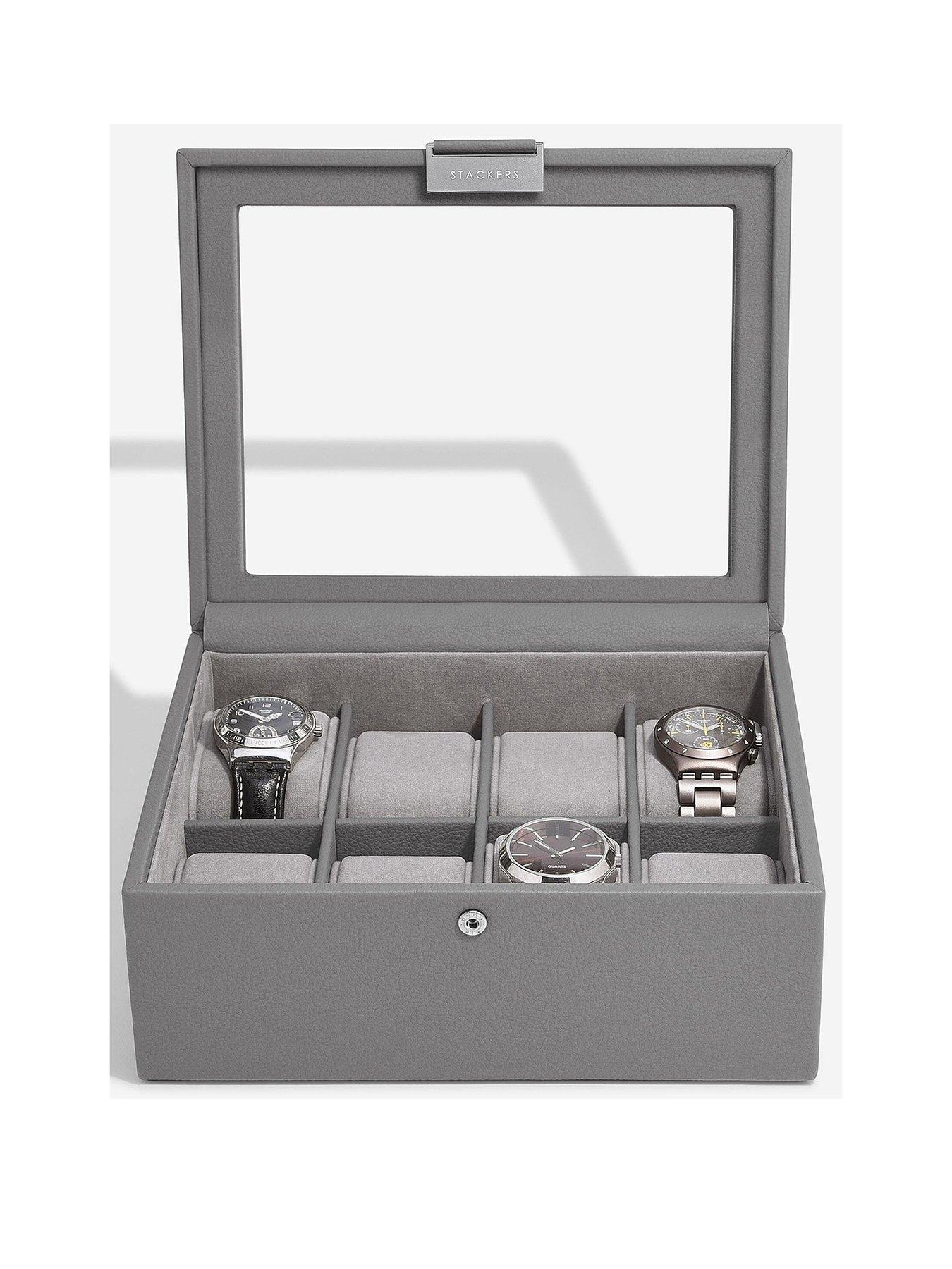 Image 1 of 3 of Stackers Slate Grey 8 Piece Watch Box