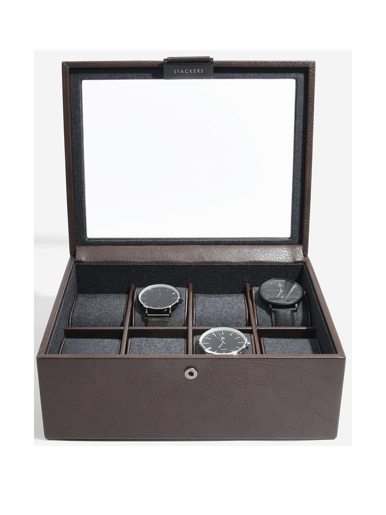 Image 1 of 3 of Stackers Brown 8 Piece Watch Box